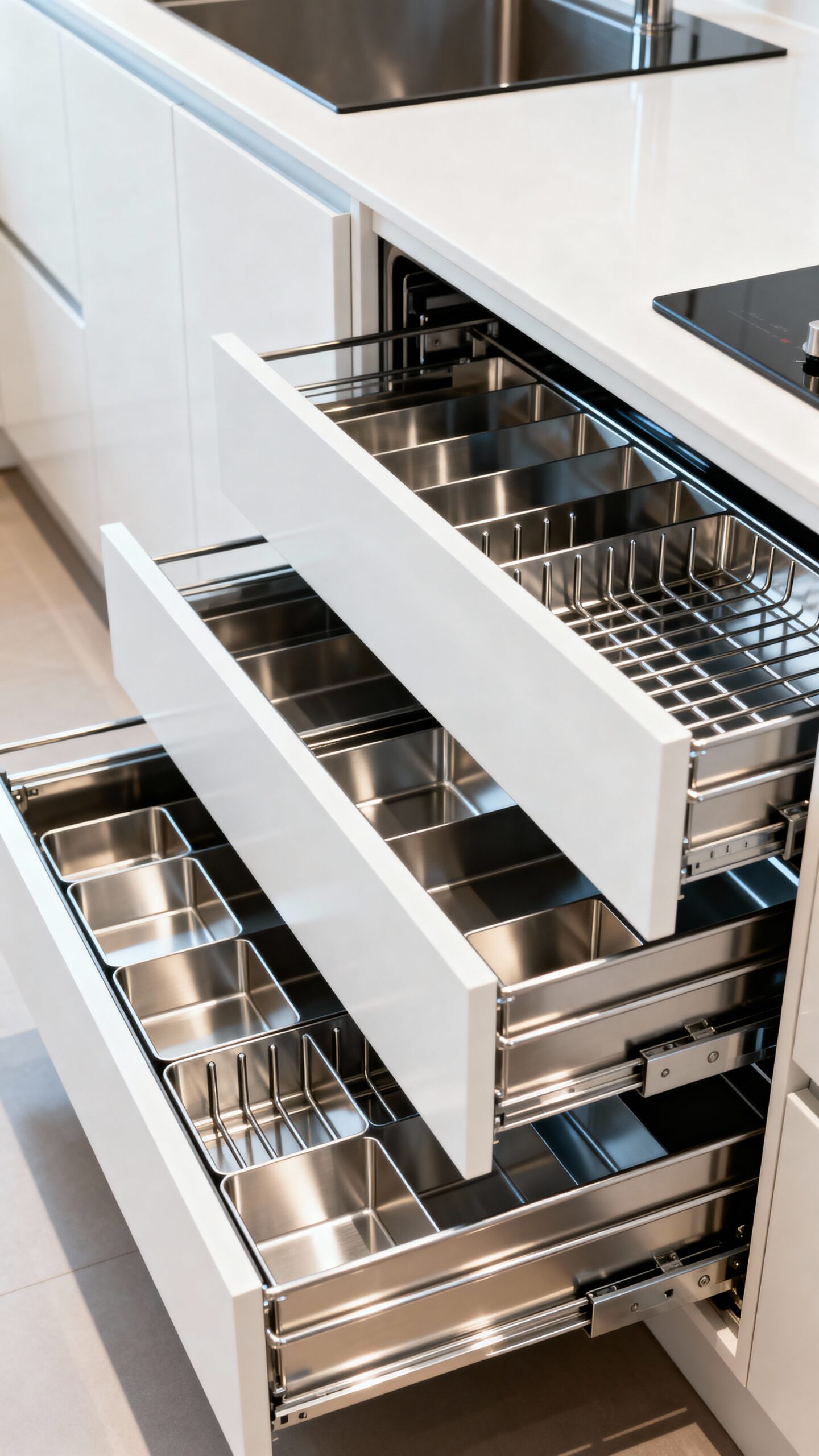 organized efficient accessible kitchen storage