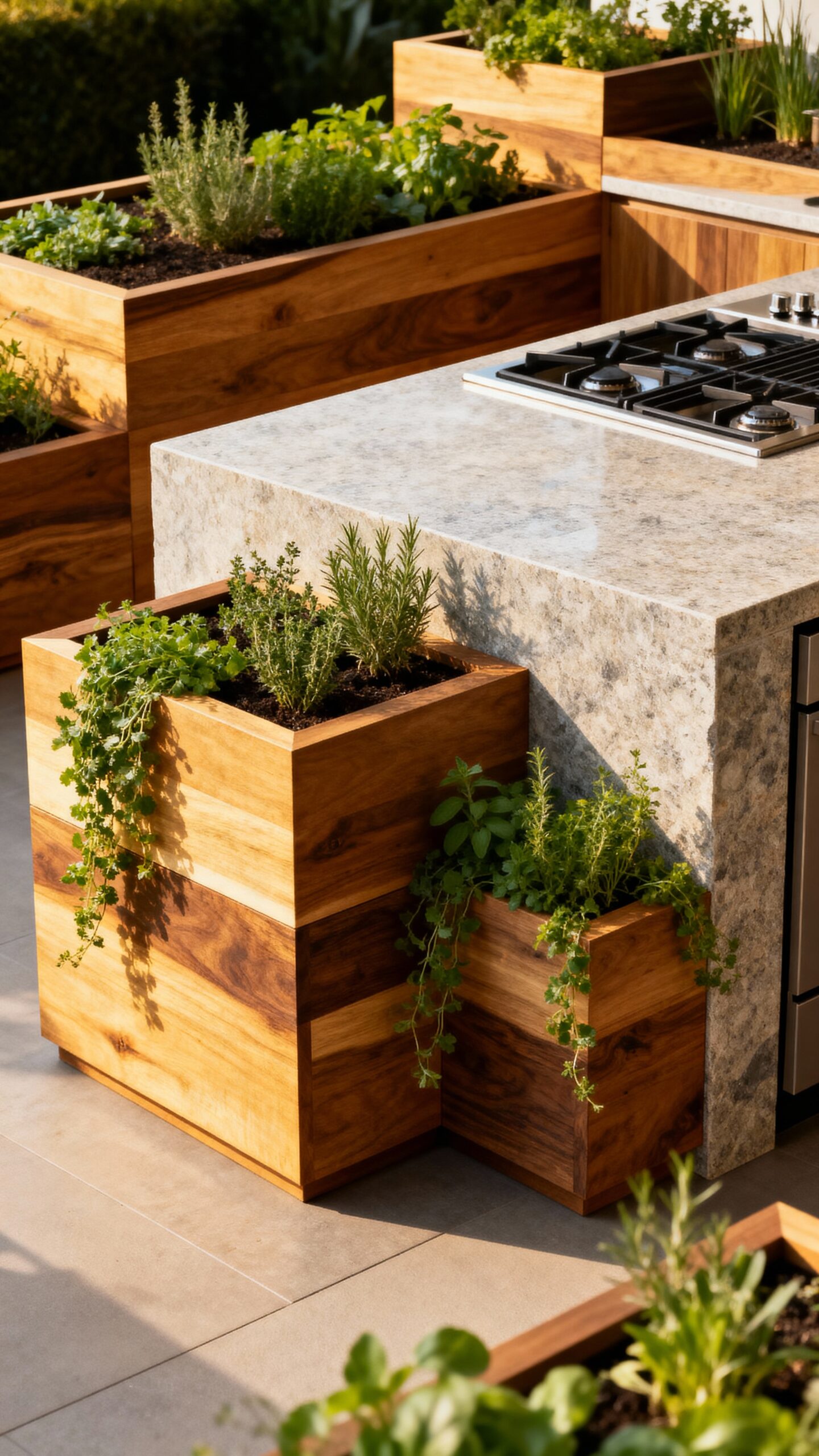 organized efficient thoughtful outdoor kitchen gardens