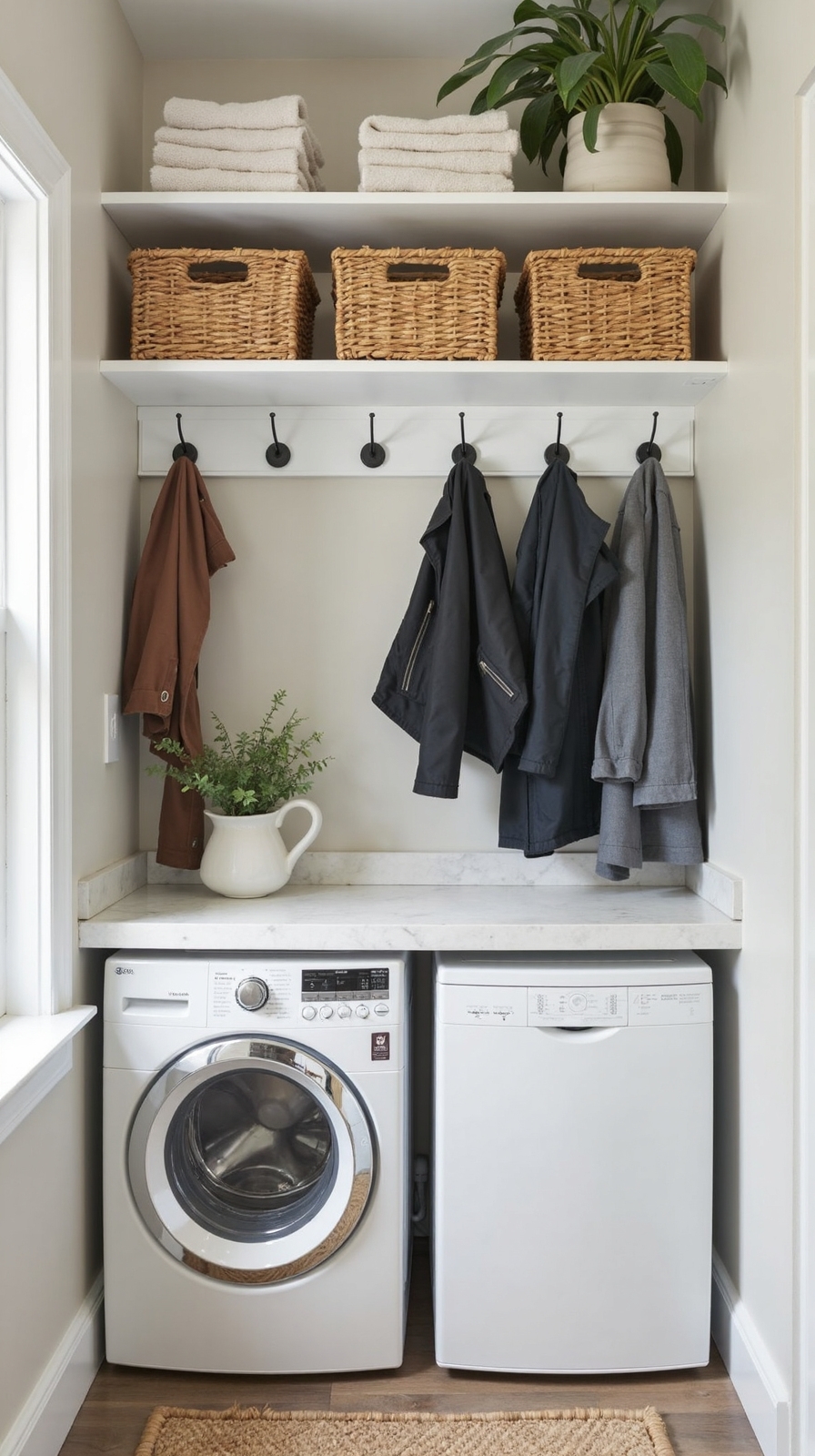 organized functional stylish mudroom storage
