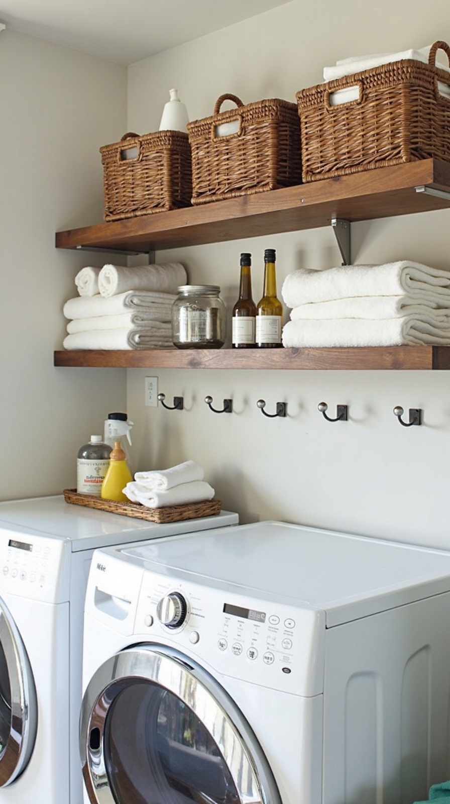 organized laundry room storage solution