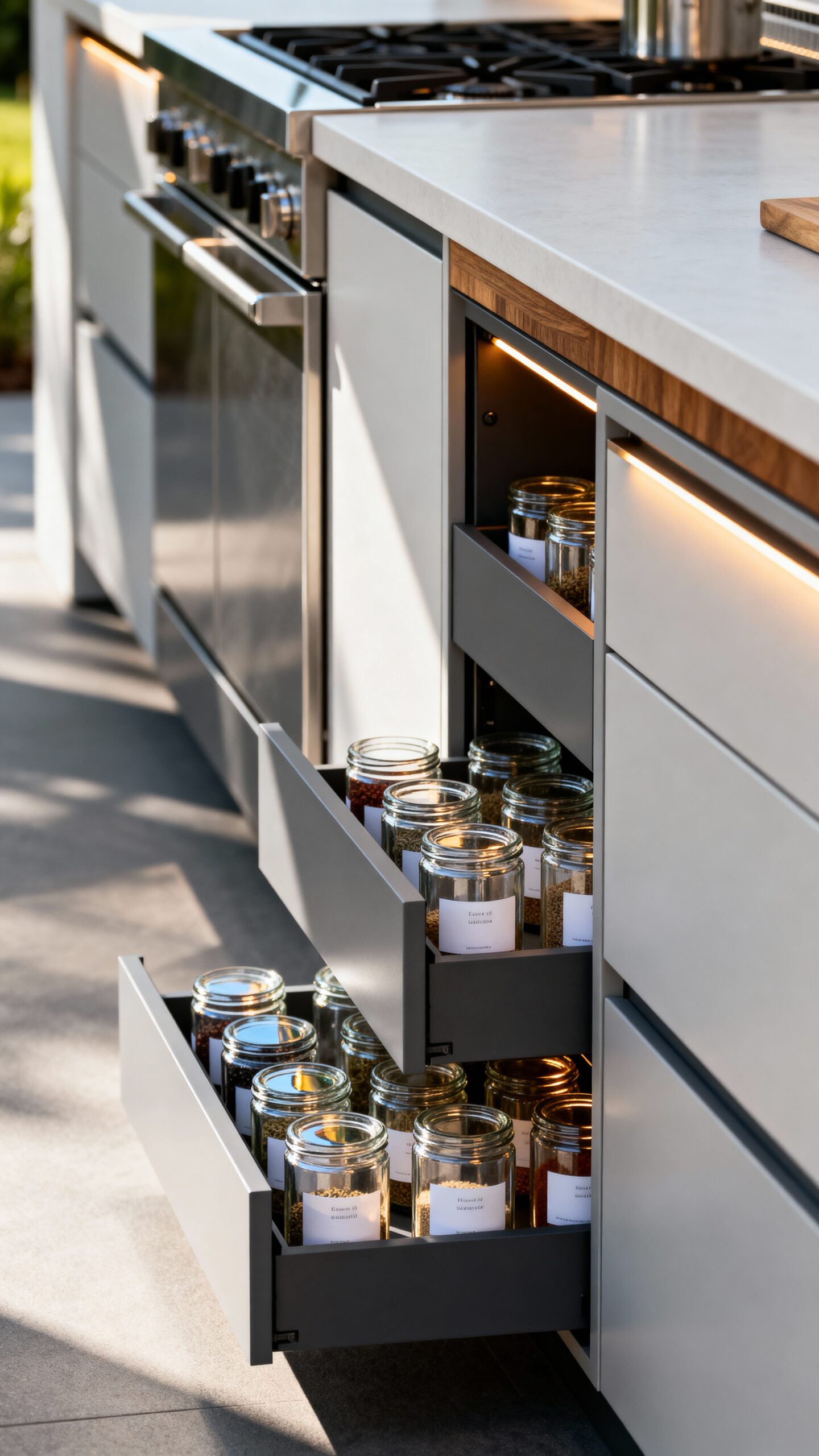organized protected streamlined outdoor cooking spices