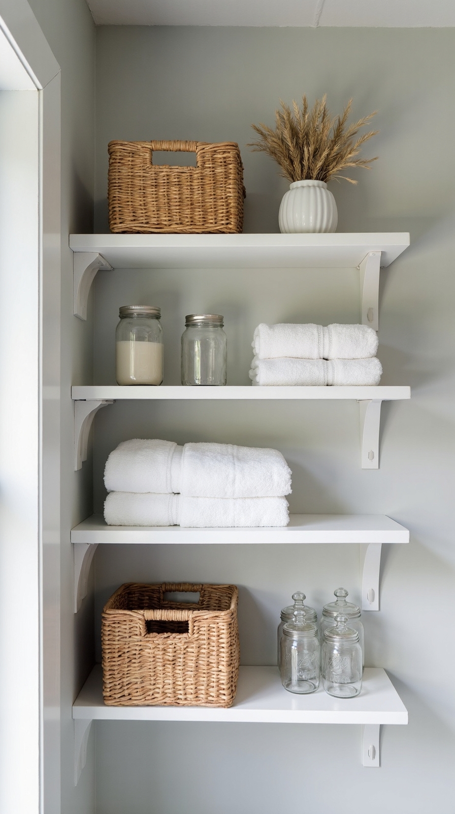 organized stylish functional laundry room storage