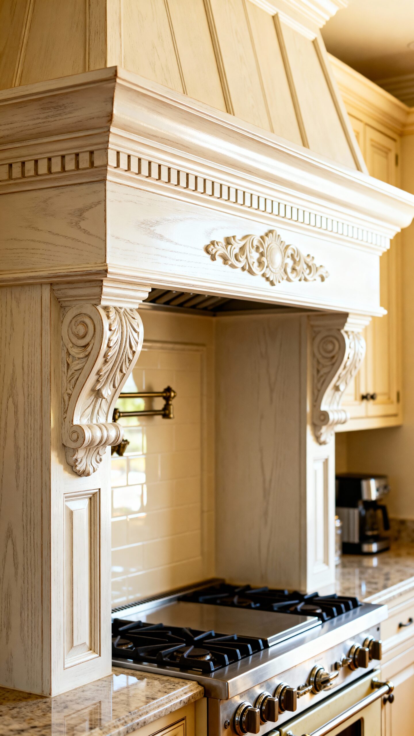 ornate farmhouse kitchen range hoods