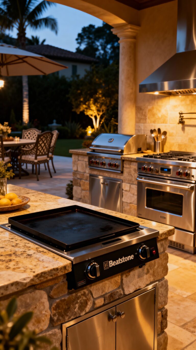 outdoor kitchen griddle setup ideas
