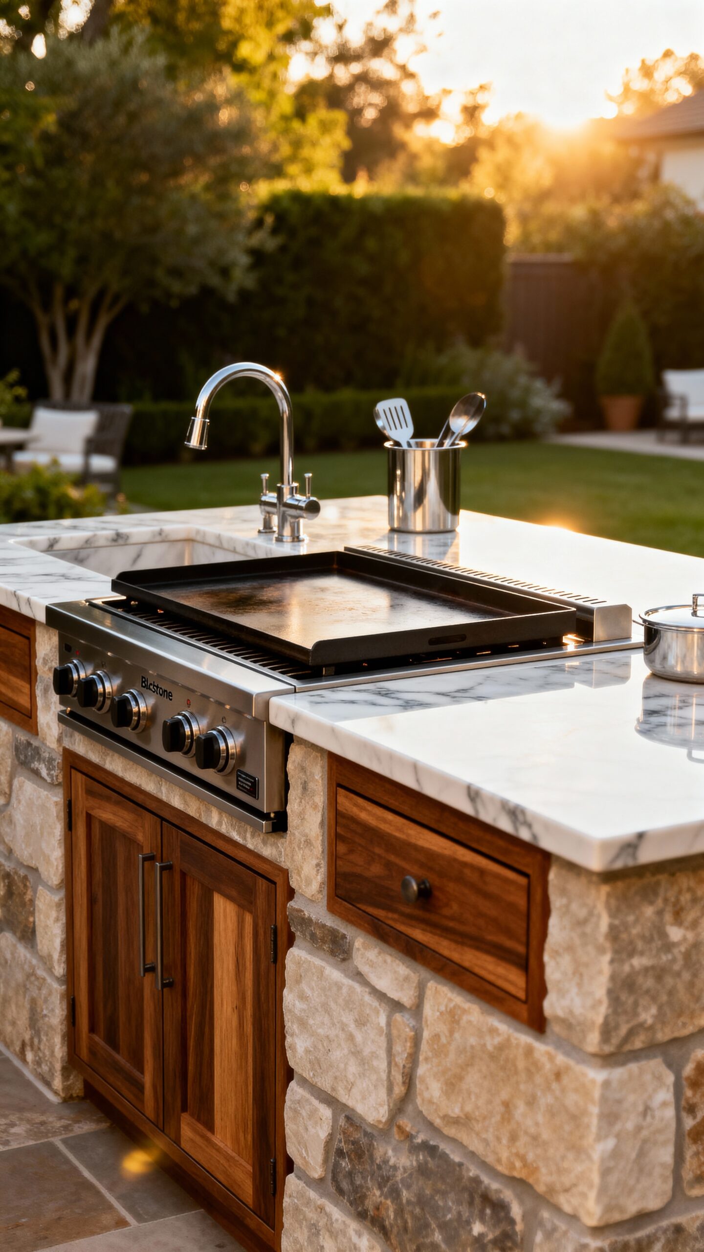 permanent outdoor cooking sanctuary design