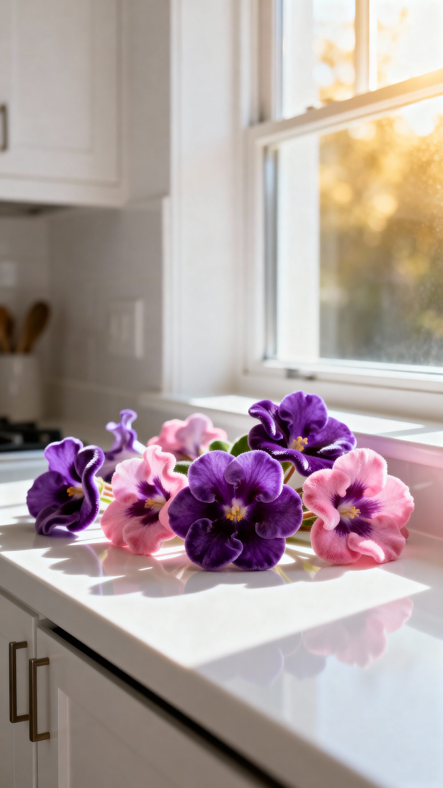 perpetual vibrant indoor african violet blooms