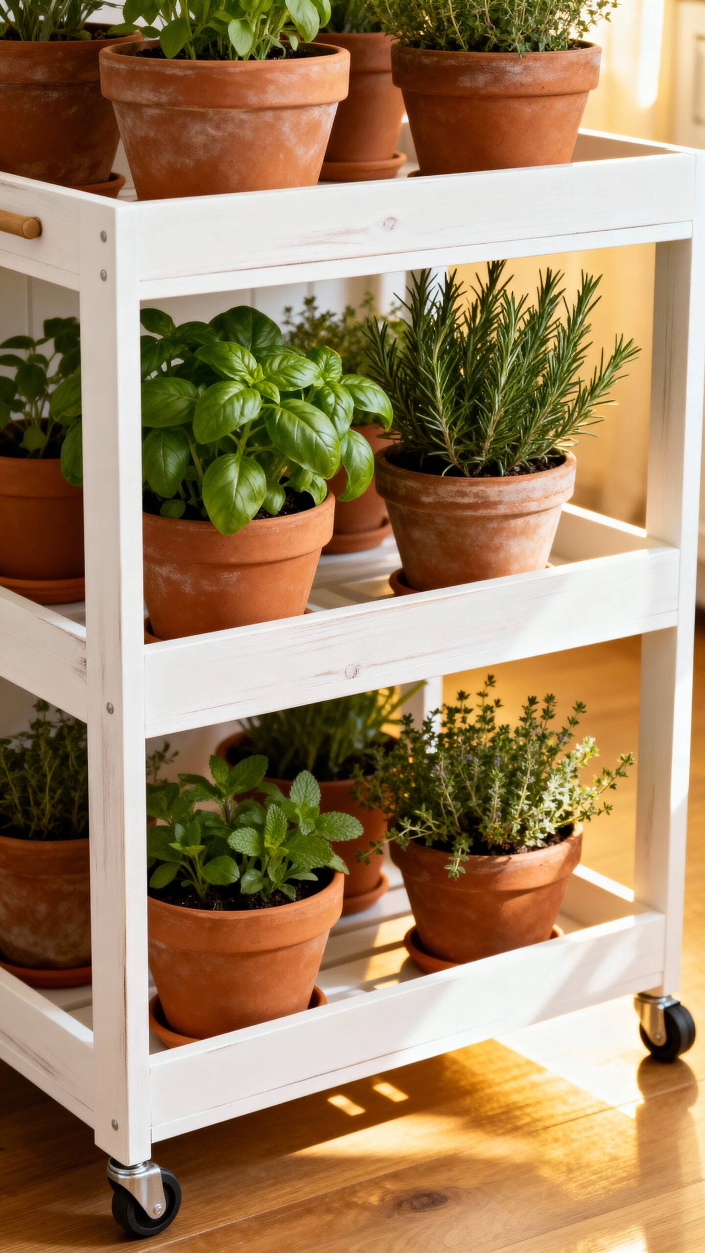 portable flexible mobile kitchen herb garden