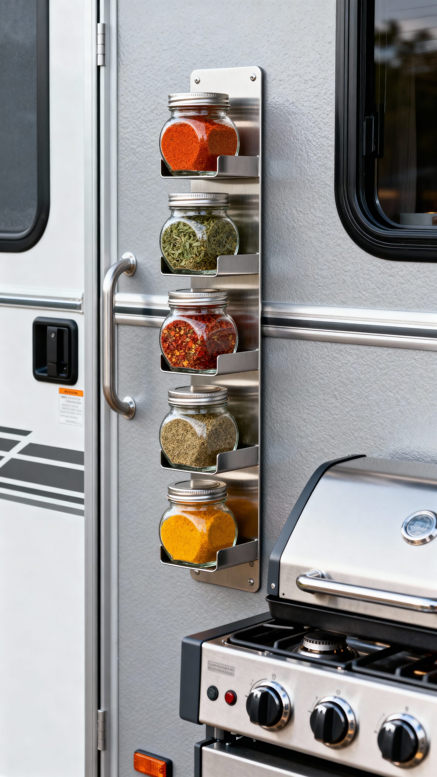 protect spices organize outdoor kitchen