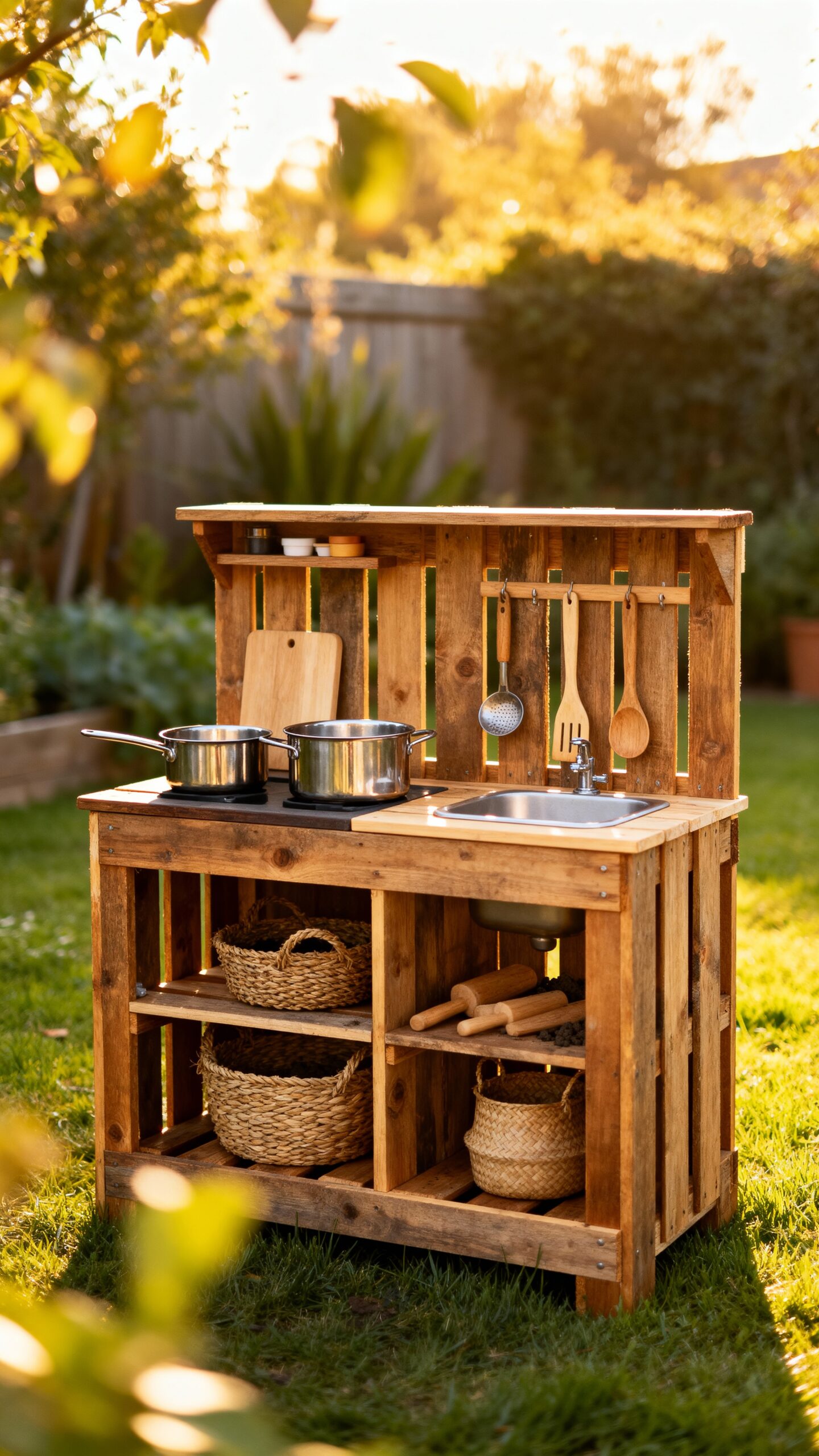 recycled practical organized outdoor play station