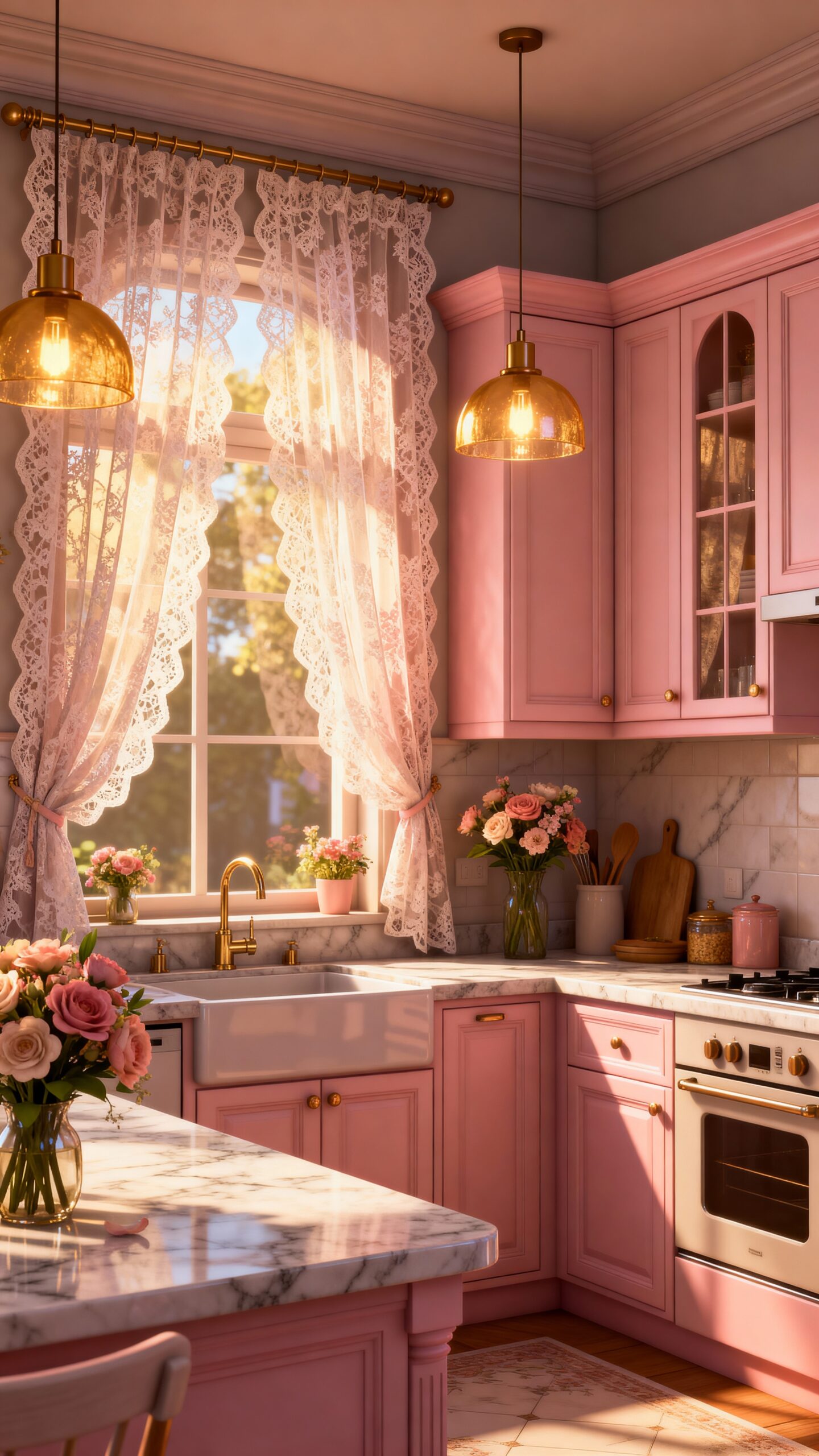 romantic cozy graceful enchanting kitchen