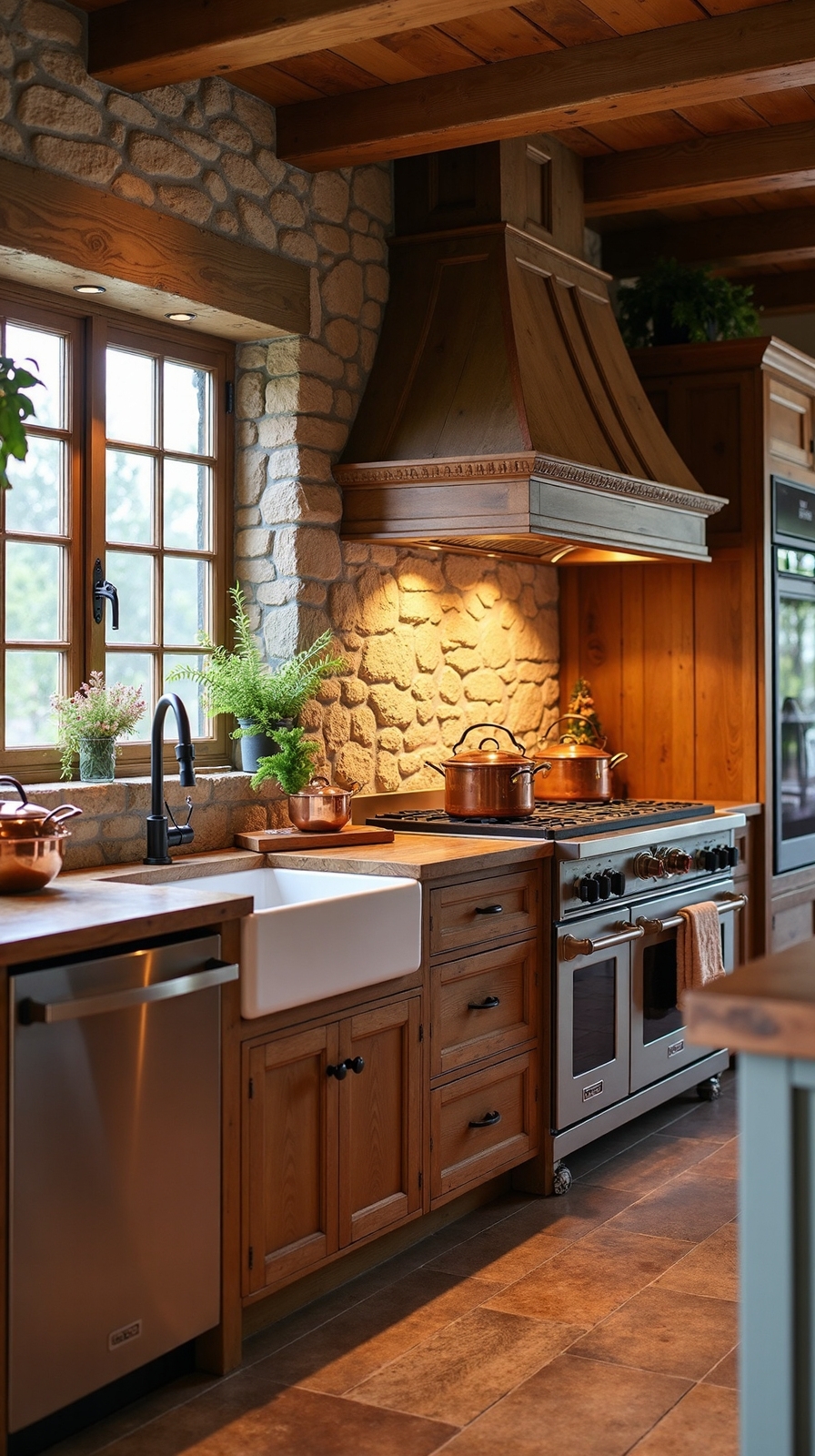 rustic charm cozy kitchen backsplash