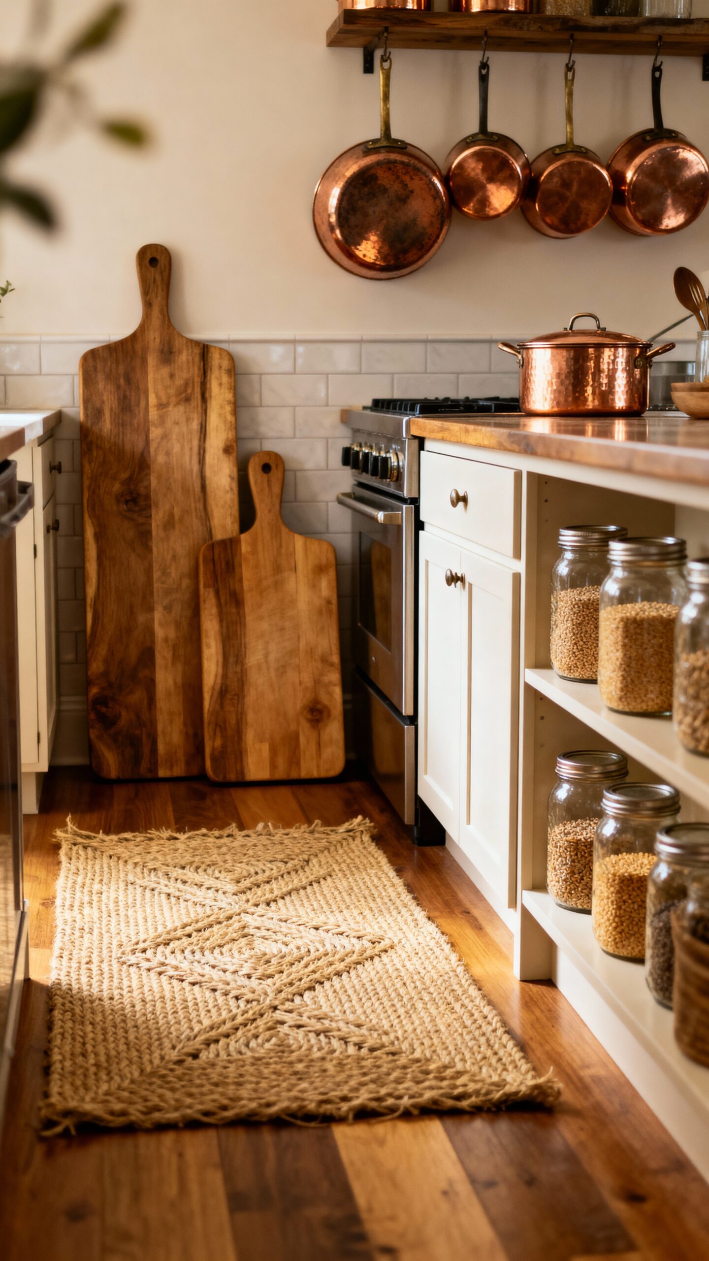 rustic farmhouse charm elevates galley kitchen