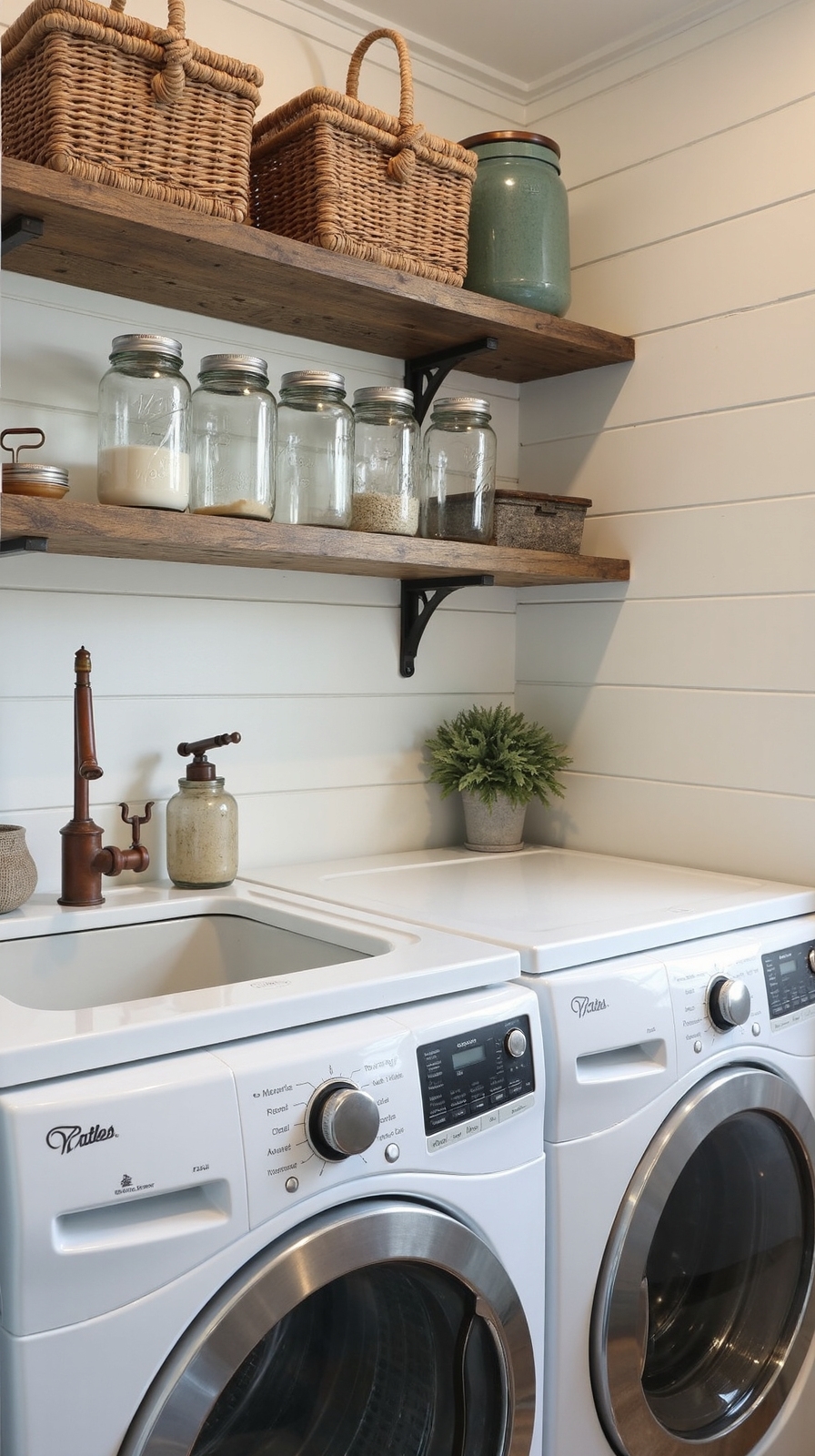 rustic farmhouse laundry room charm