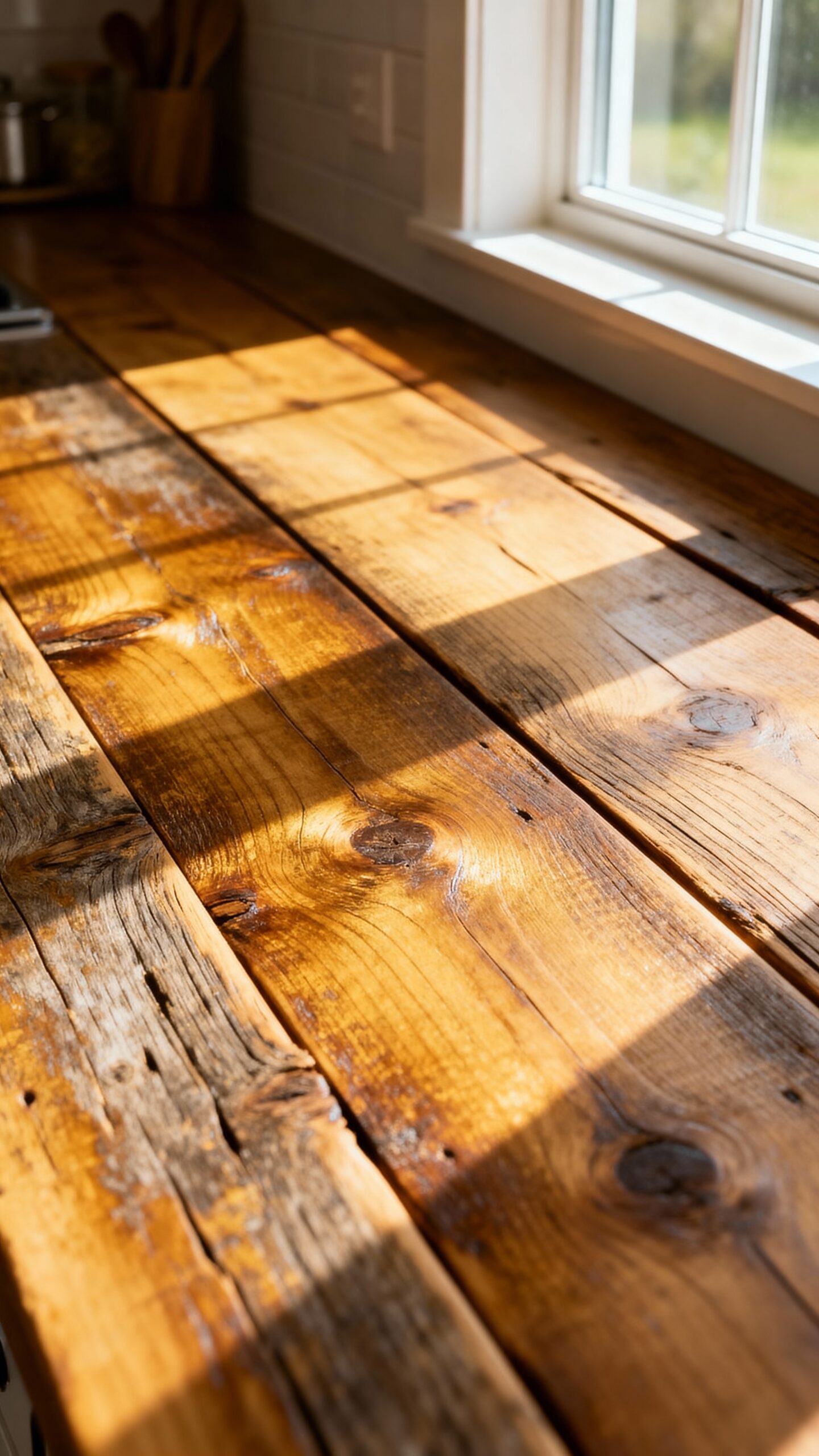 rustic farmhouse style accent kitchen windows