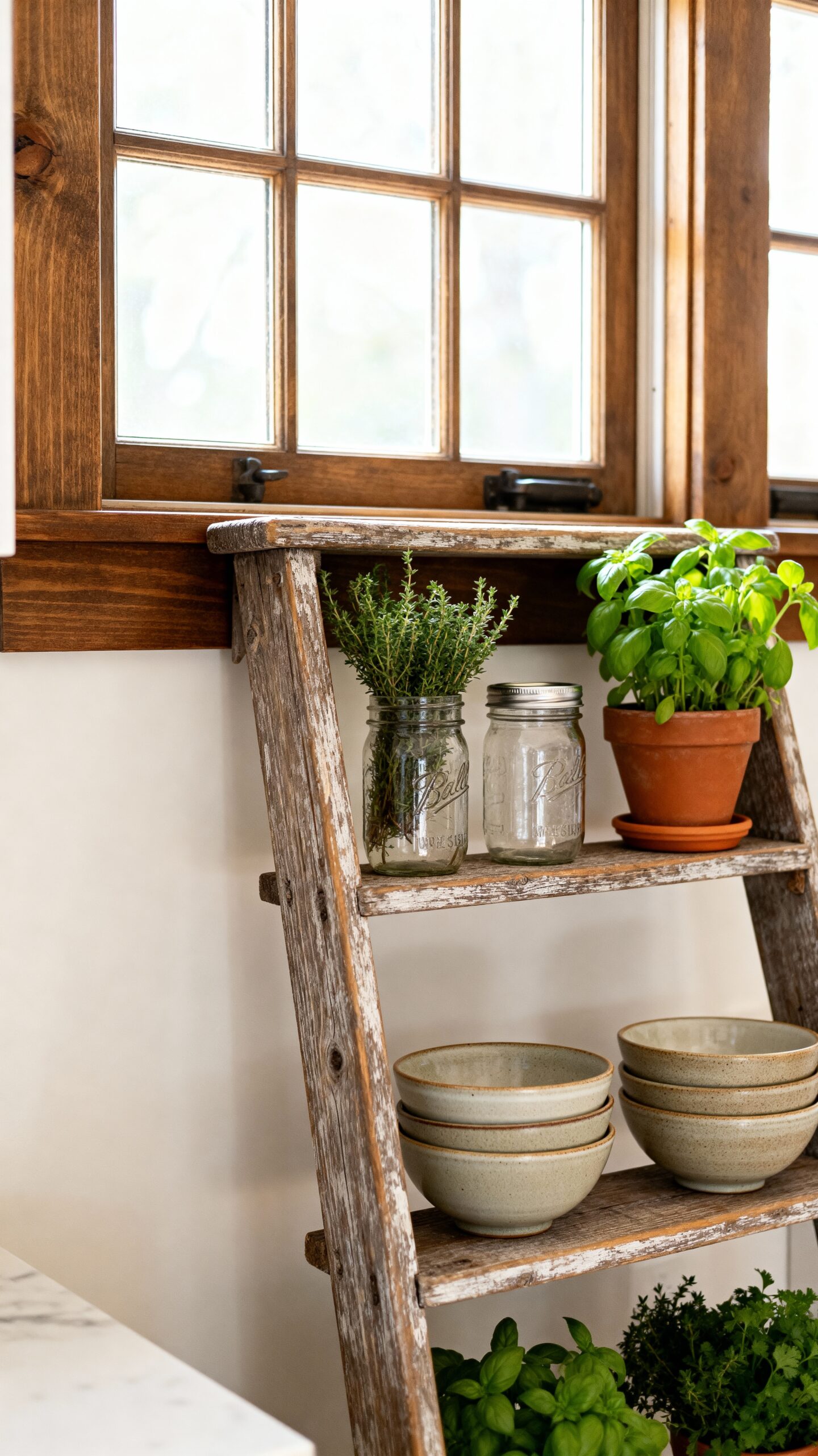 rustic functional versatile kitchen storage