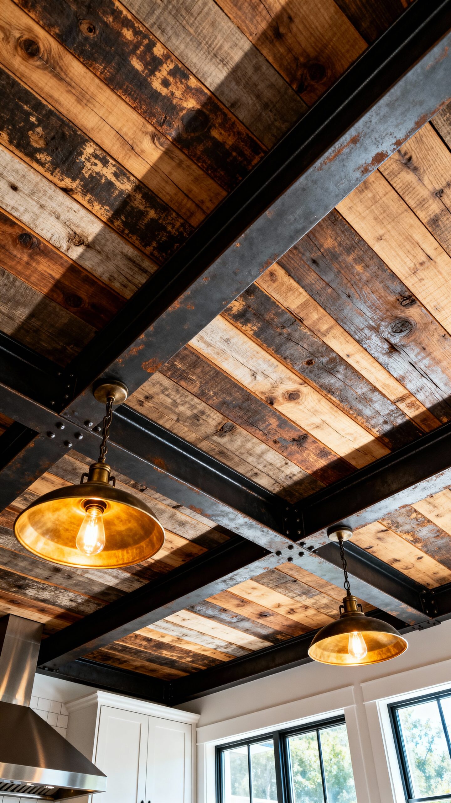 rustic industrial ceiling design harmony