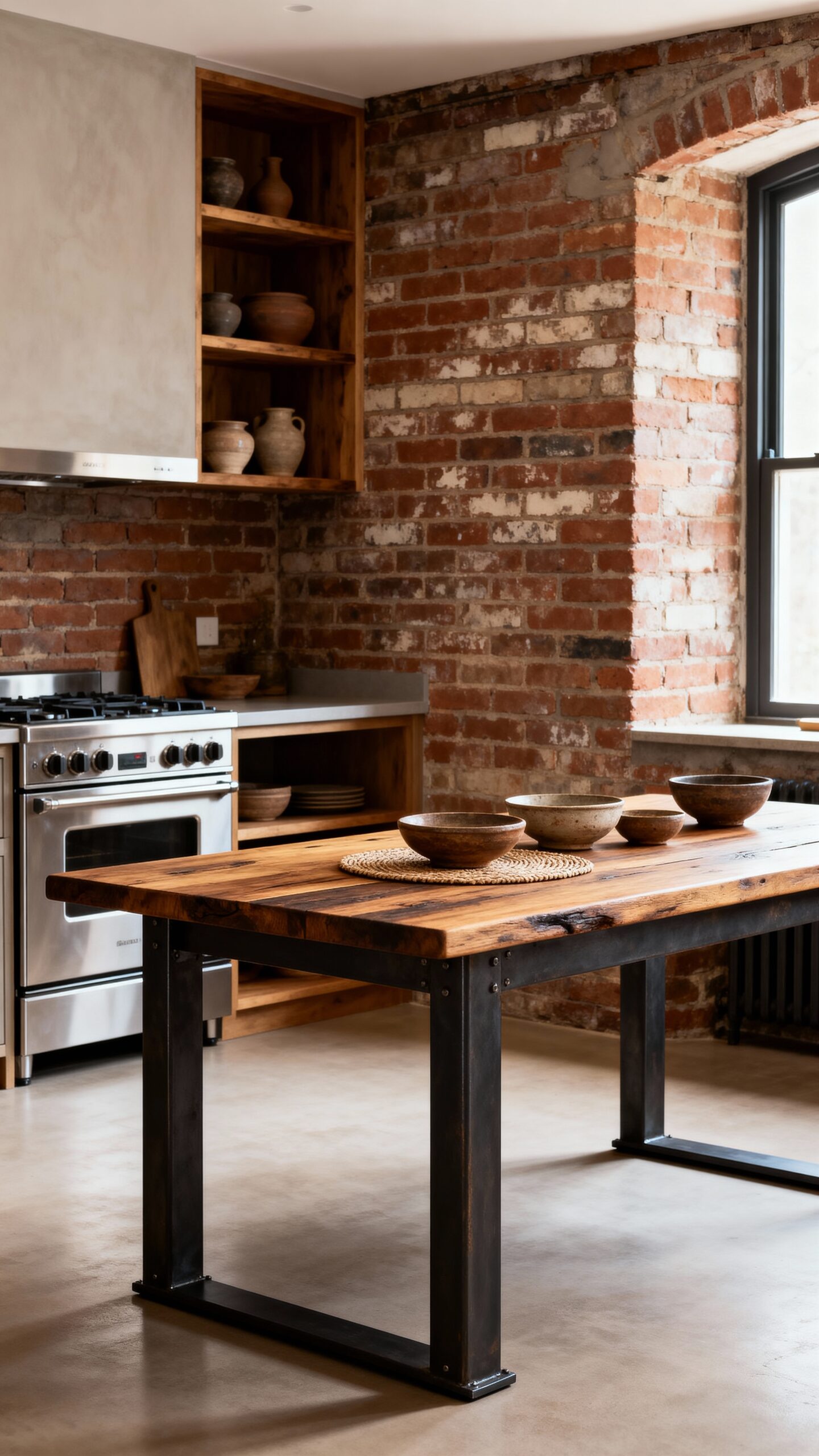 rustic industrial metal wood combination