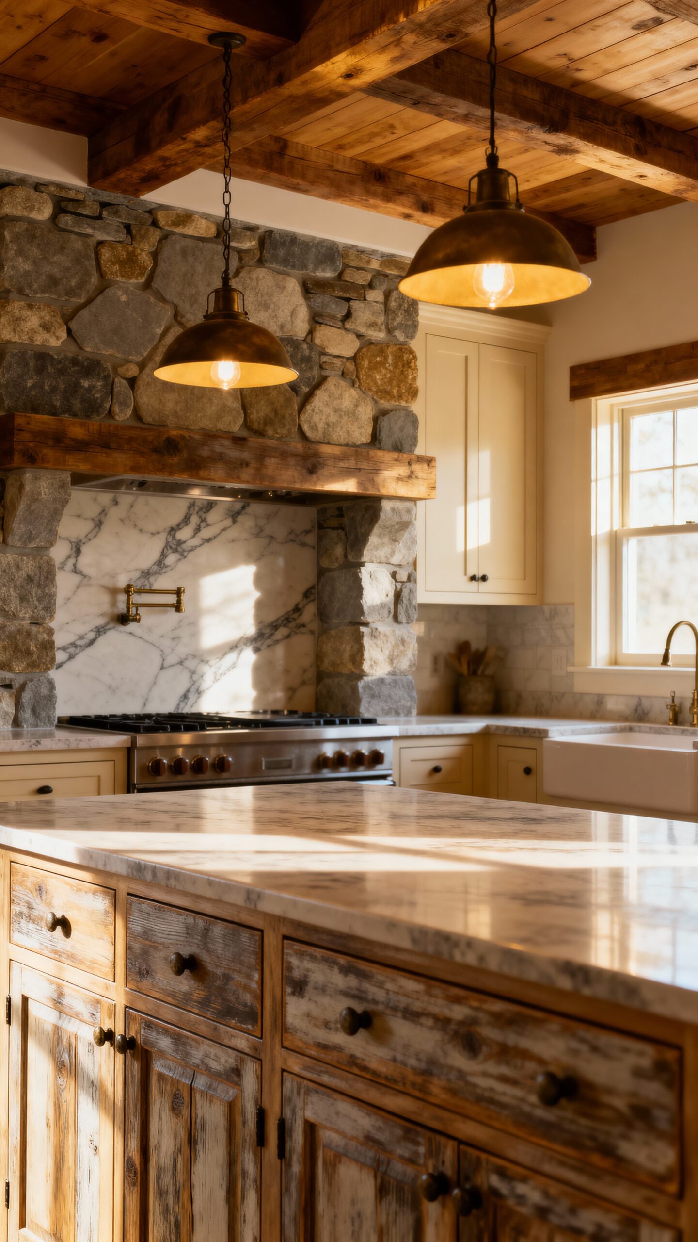 rustic kitchen ceiling transformative space