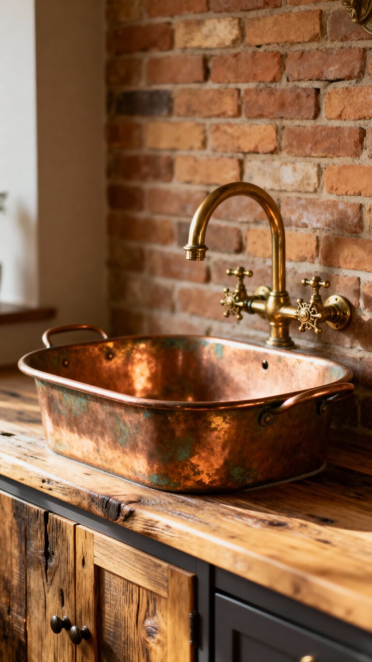 rustic kitchen sink statement ideas