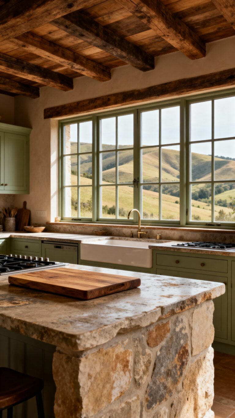 rustic kitchen windows natural beauty