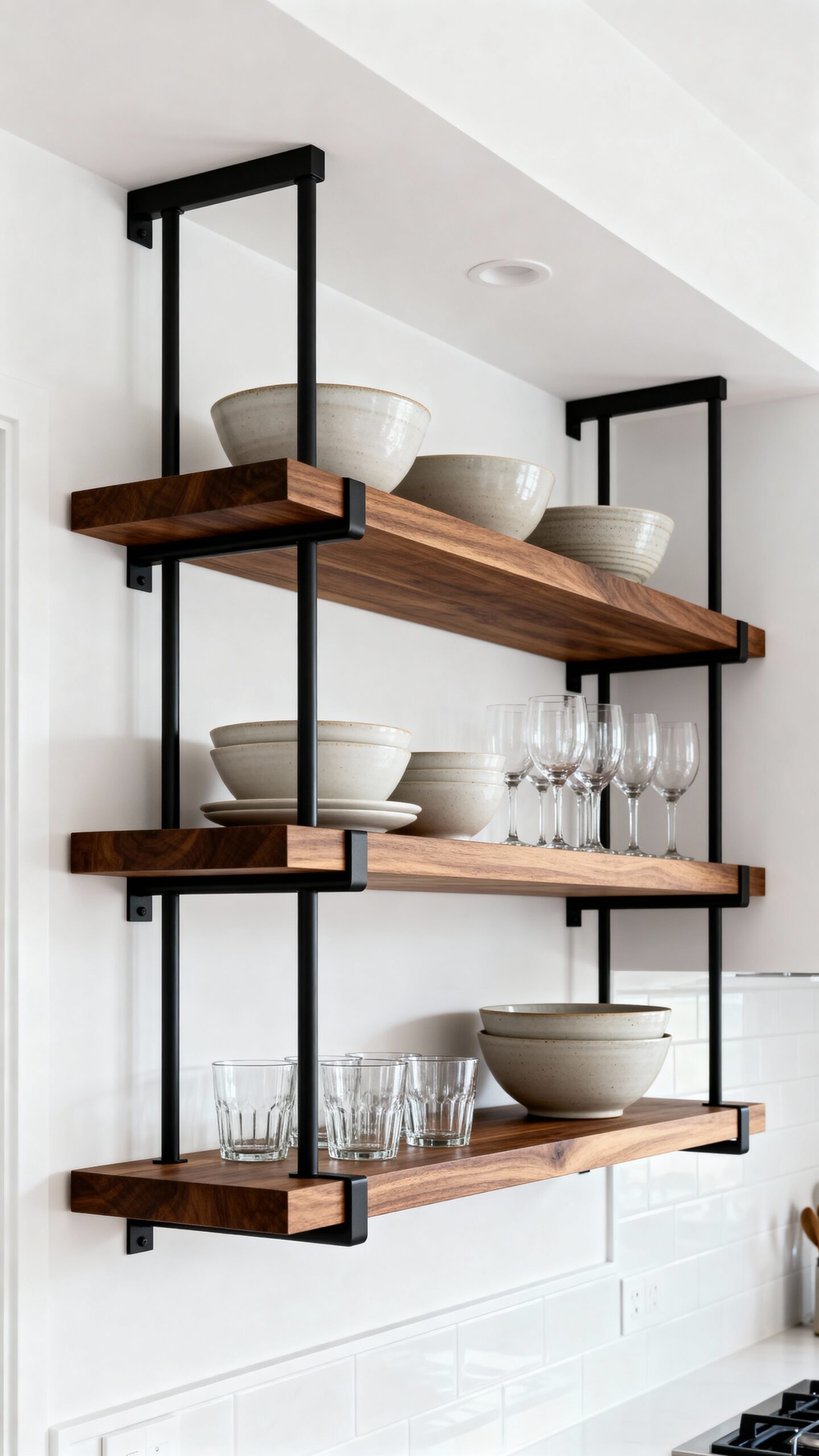 rustic minimalist functional kitchen storage