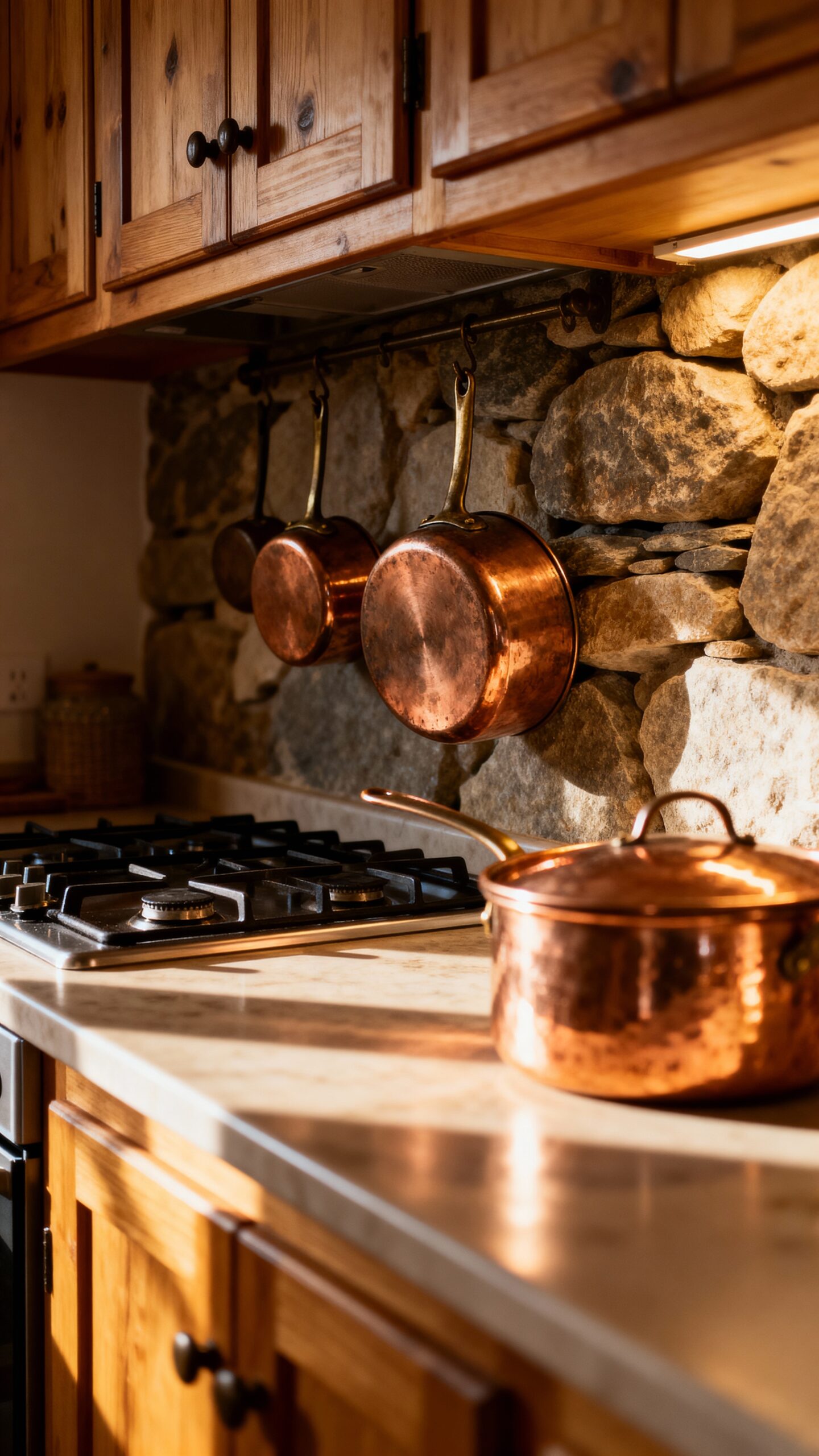 rustic natural durable charming backsplash