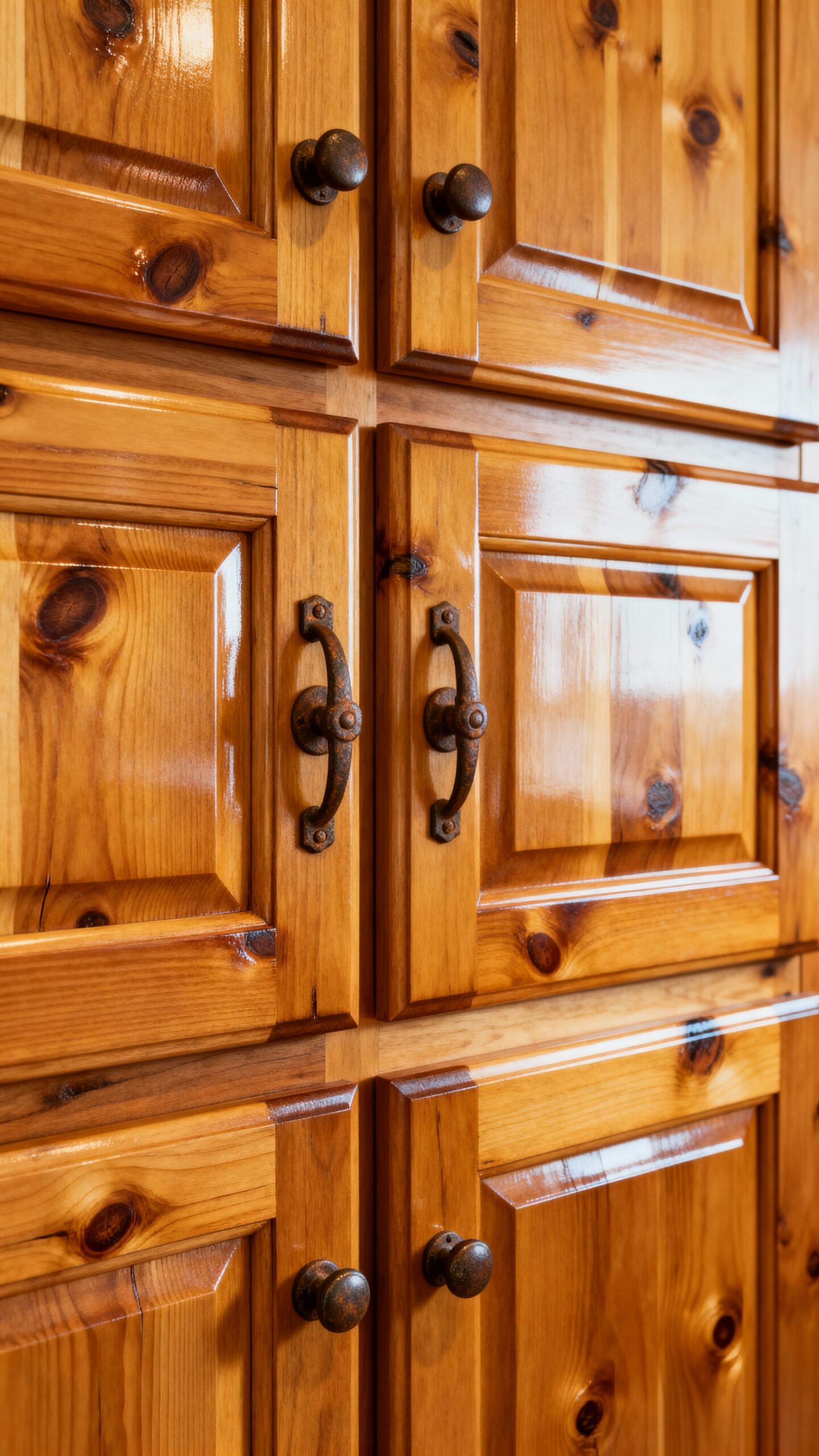 rustic natural durable charming knotty pine cabinets
