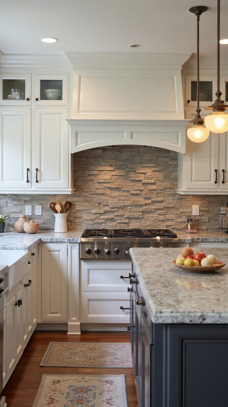 rustic natural timeless kitchen backsplash
