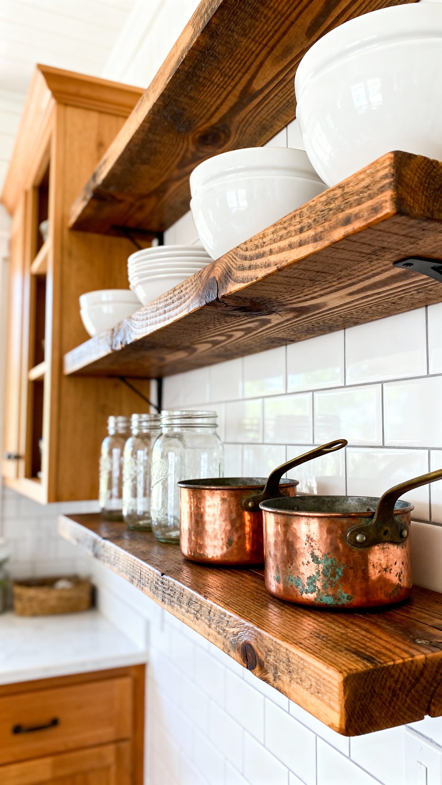 rustic natural wood farmhouse charm