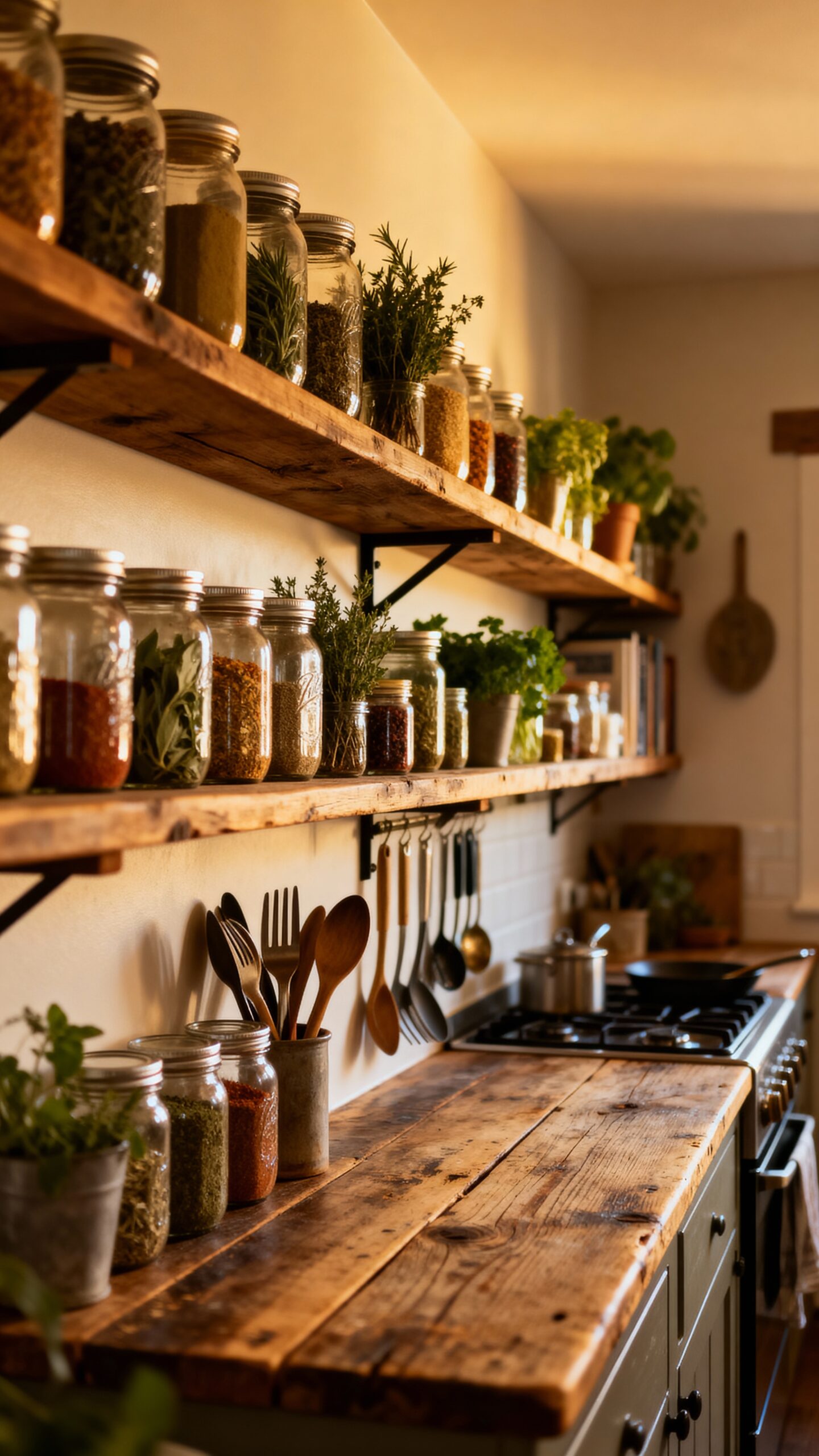 rustic organized maximized accessible storage