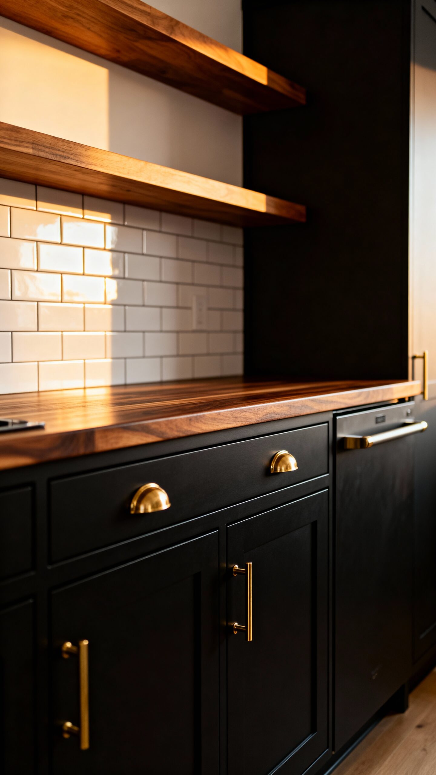 rustic sophistication through black wood contrast