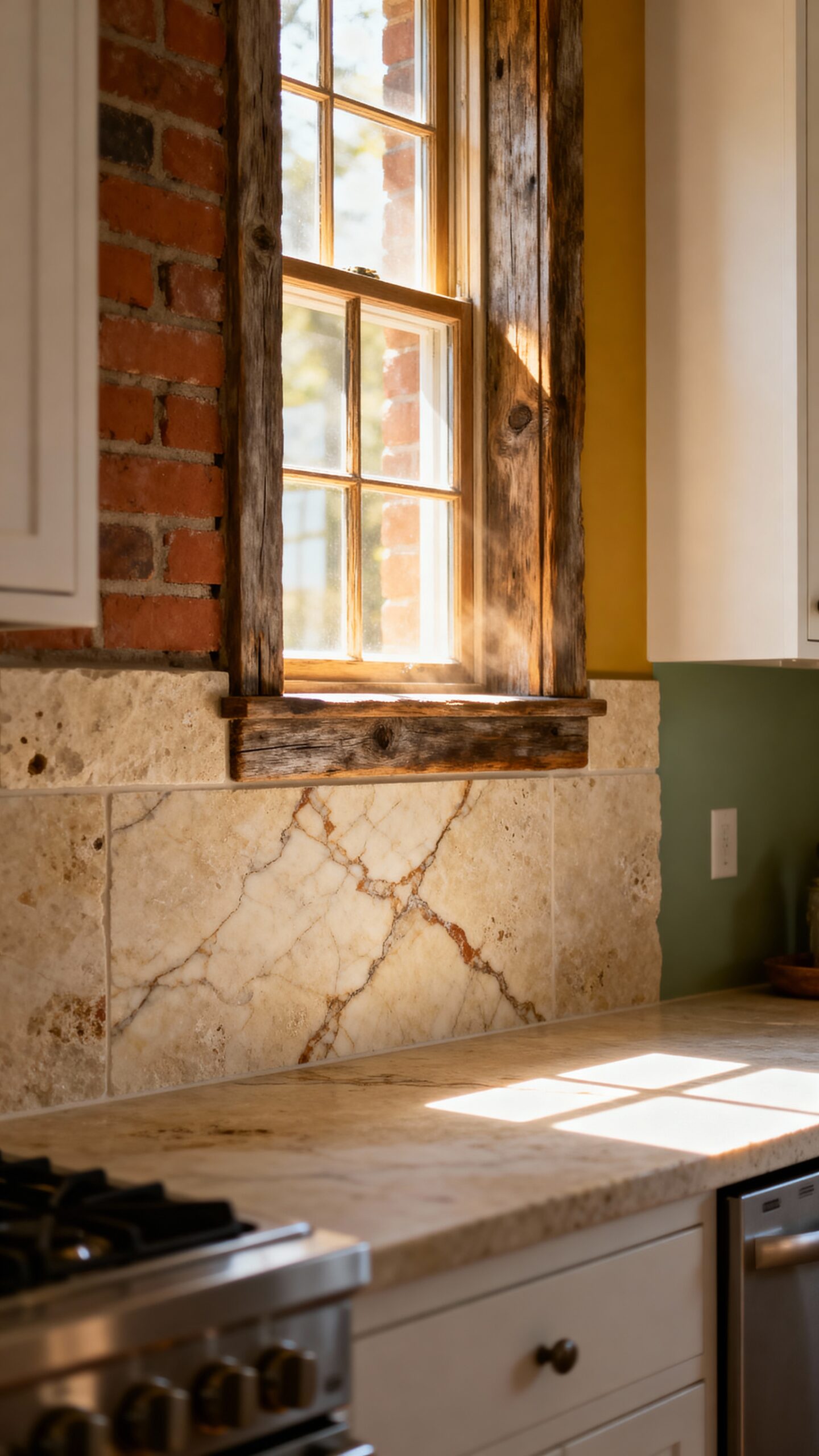 rustic window natural stone textures