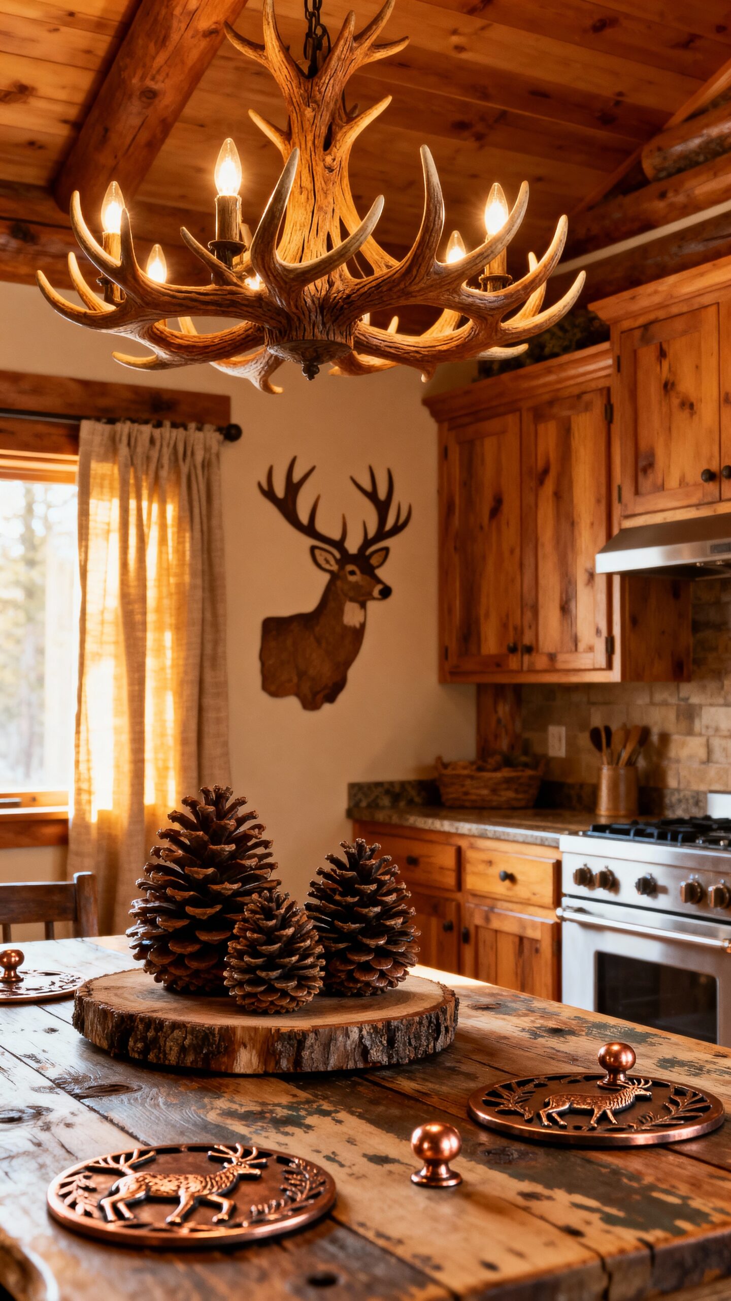 rustic woodland kitchen decor elements