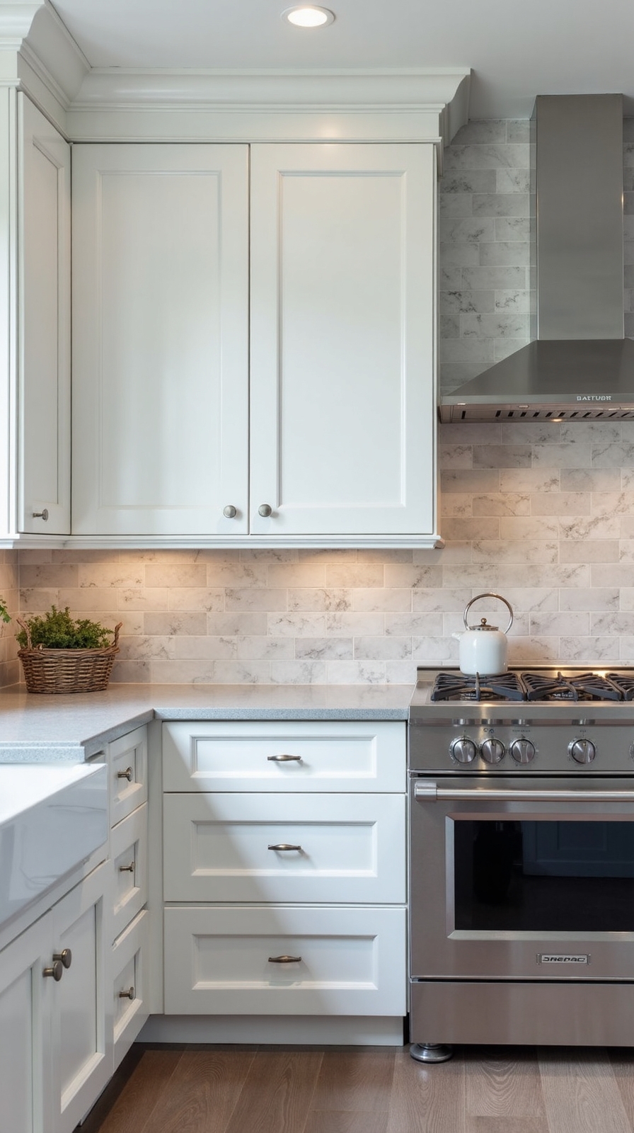 seamless bold luxurious contemporary kitchen backsplash