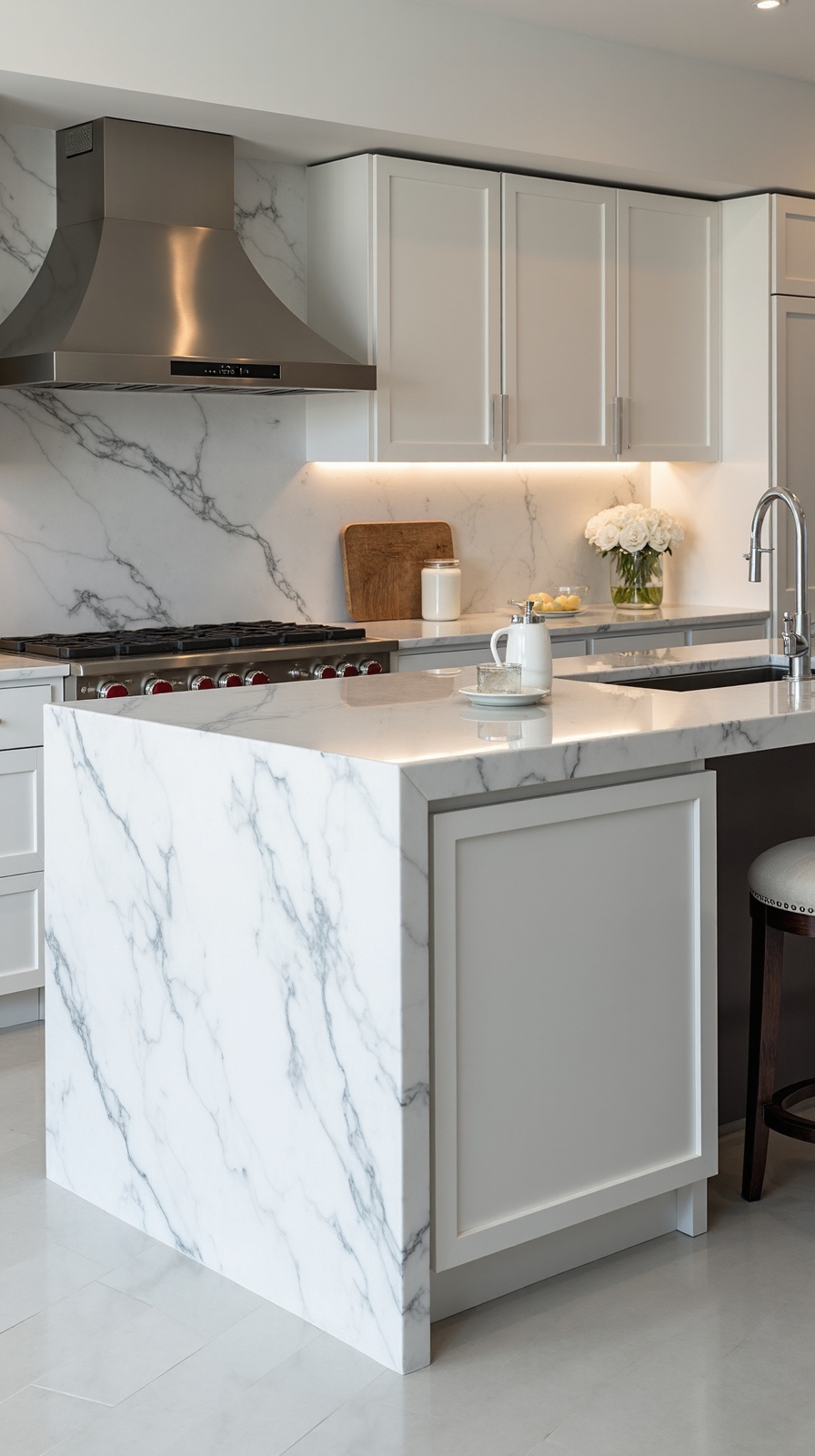 seamless elegant luxurious marble backsplash