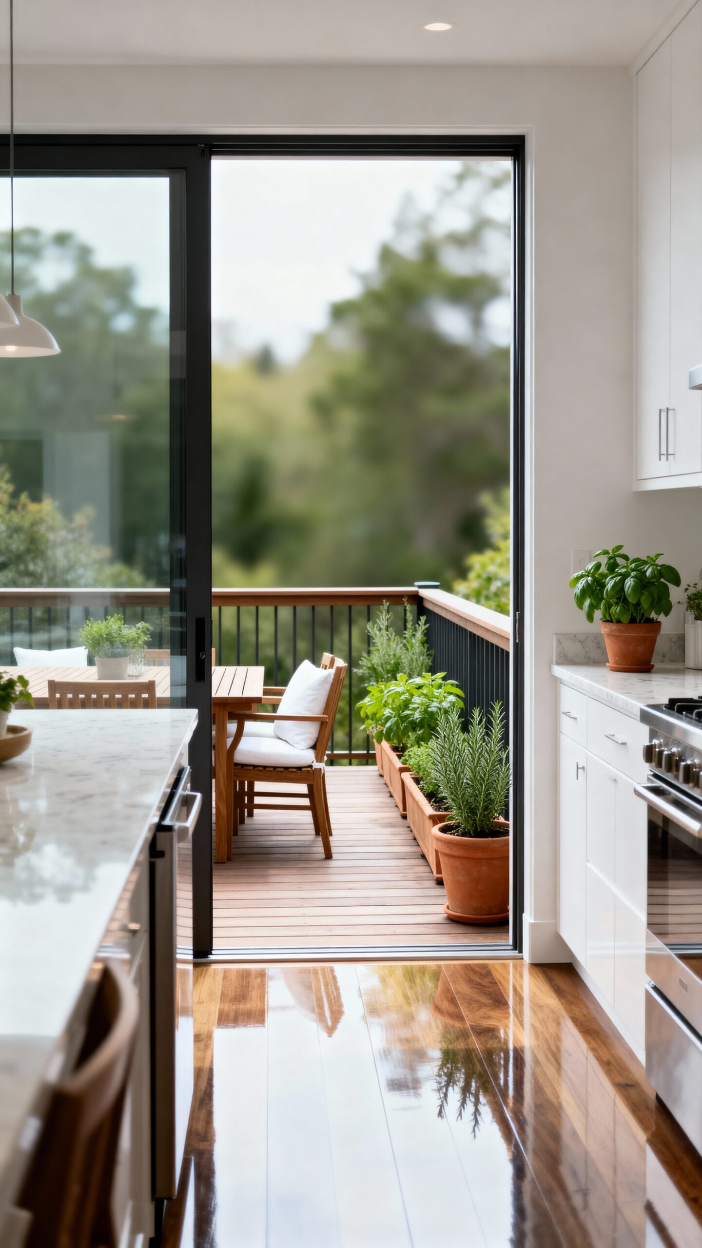 seamless indoor outdoor kitchen connection