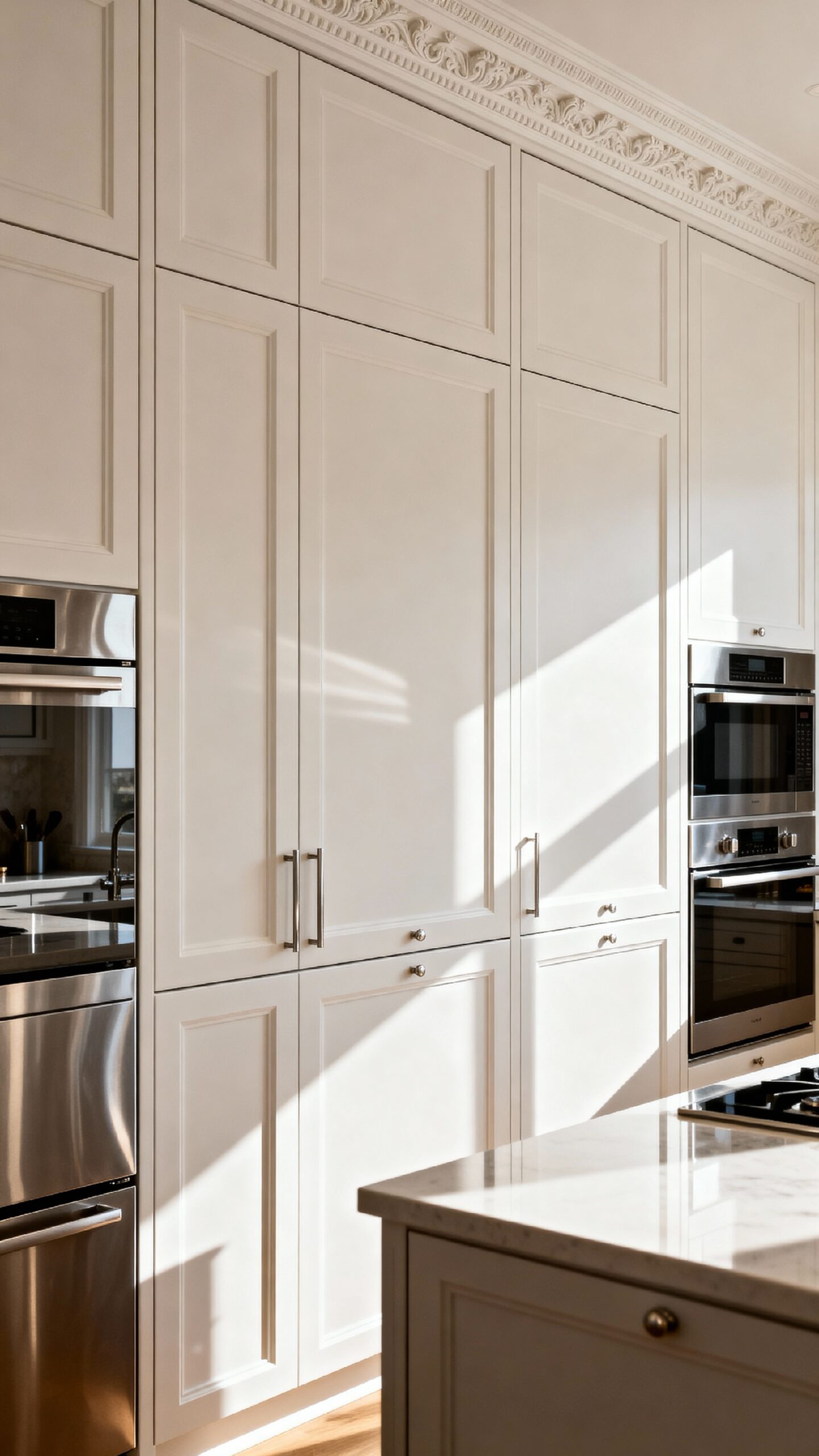 seamless spacious sleek kitchen cabinets