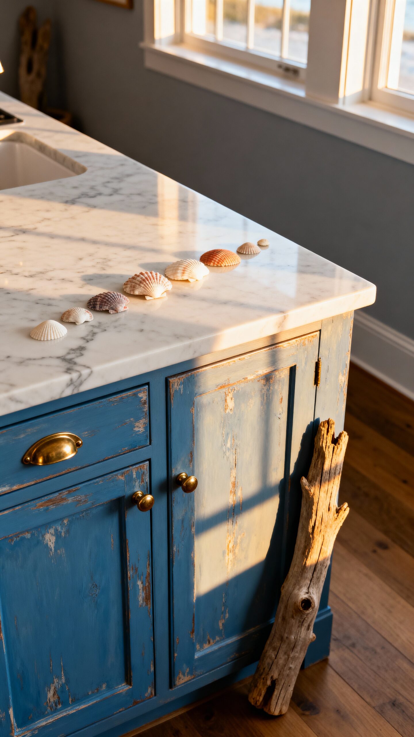 serene coastal kitchen cabinet retreat