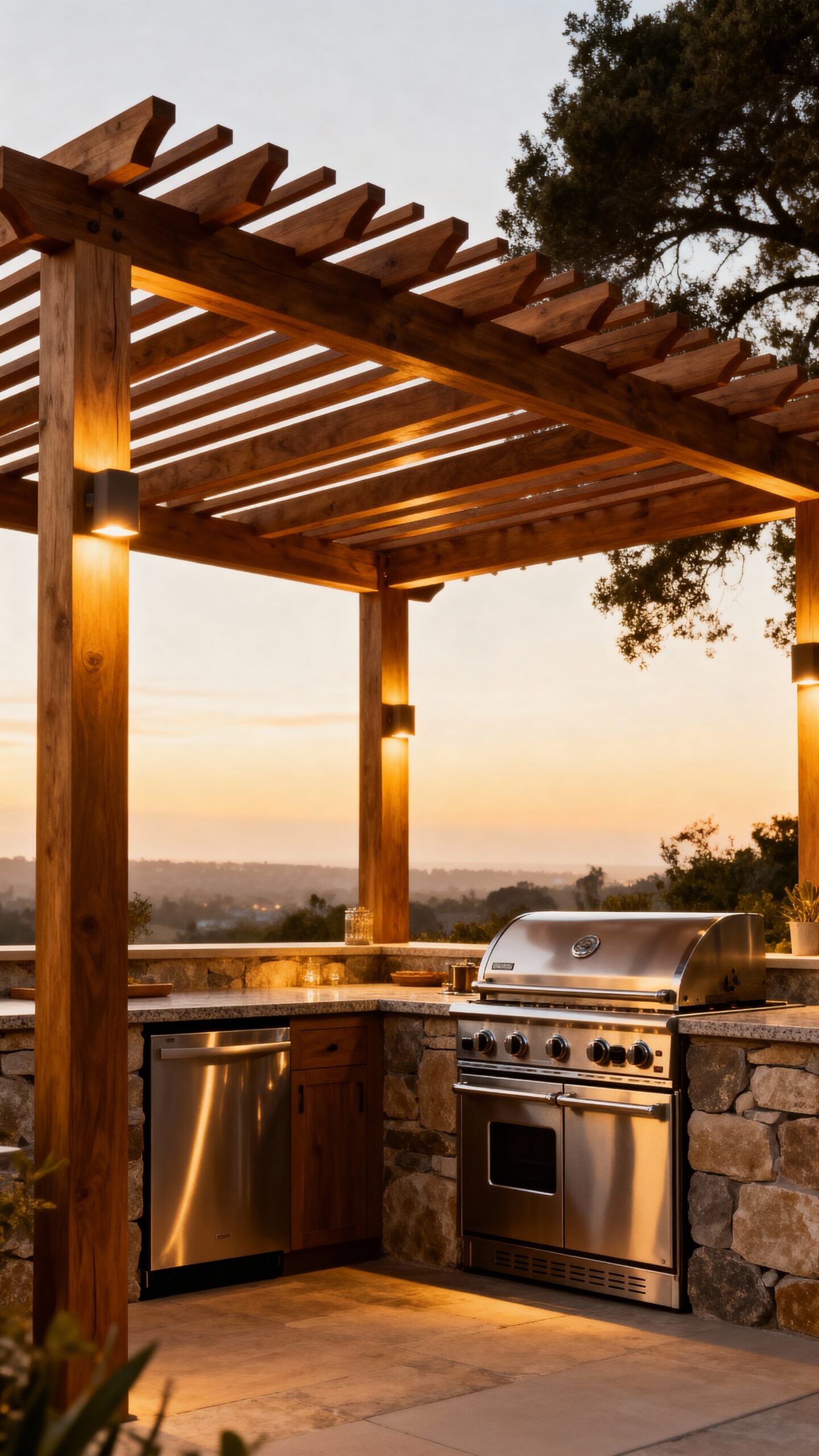 shaded outdoor kitchen design inspiration