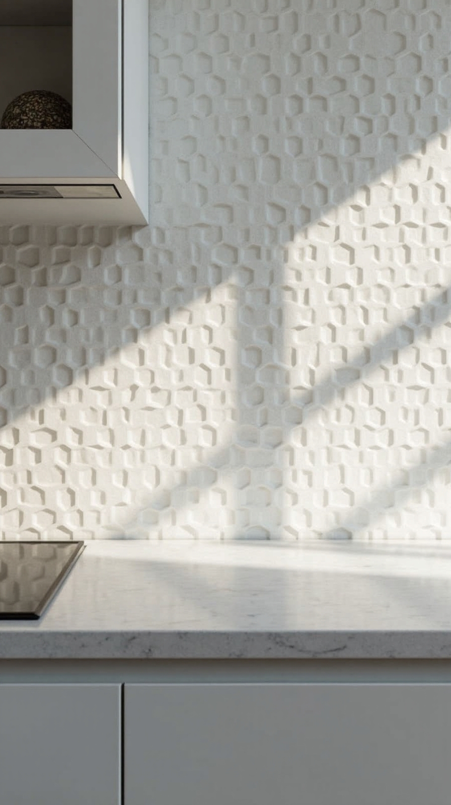 shadow play geometric textured tiles