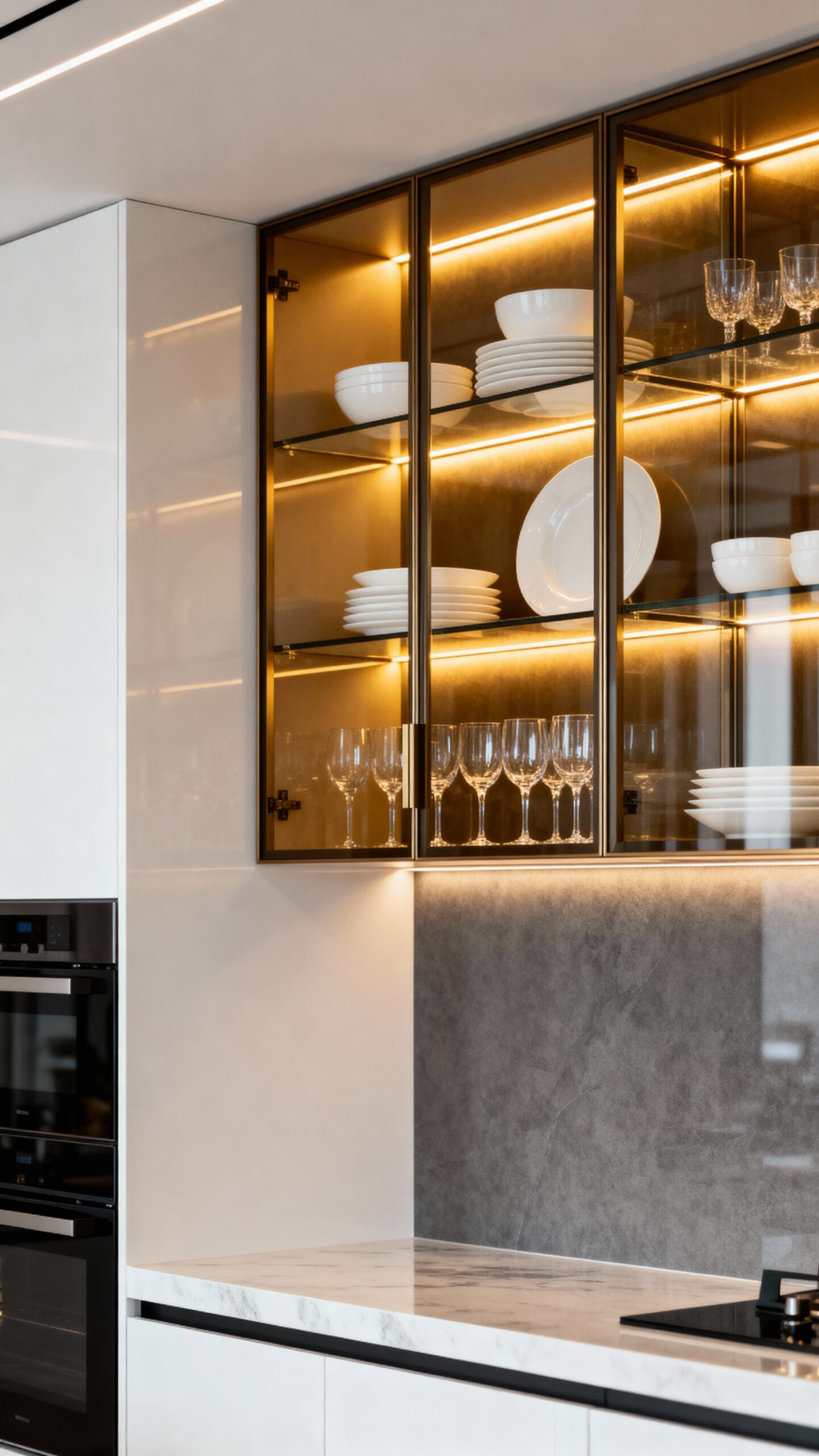 showcased storage with ambient illumination