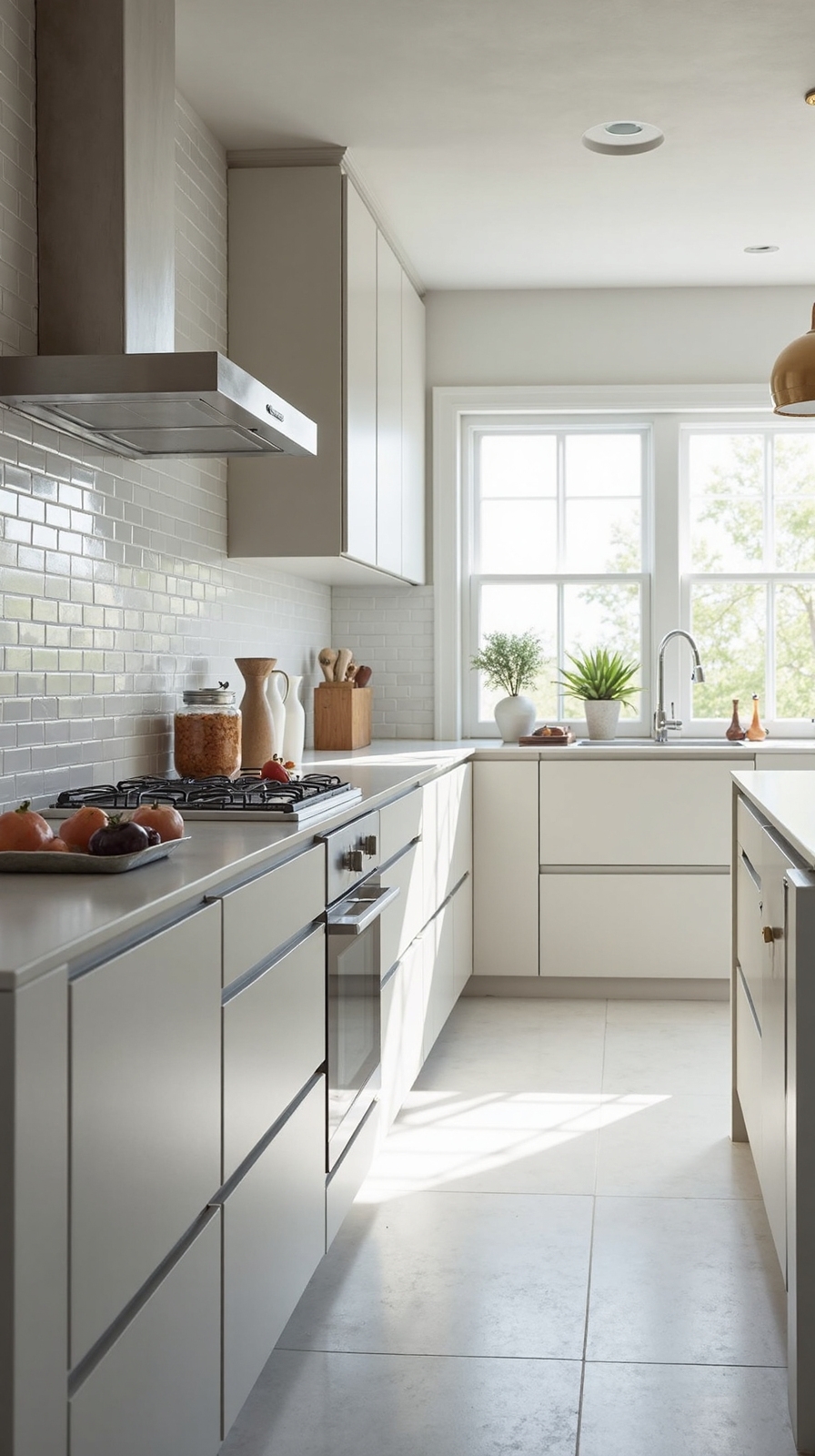 sleek minimalist durable contemporary kitchen tiles