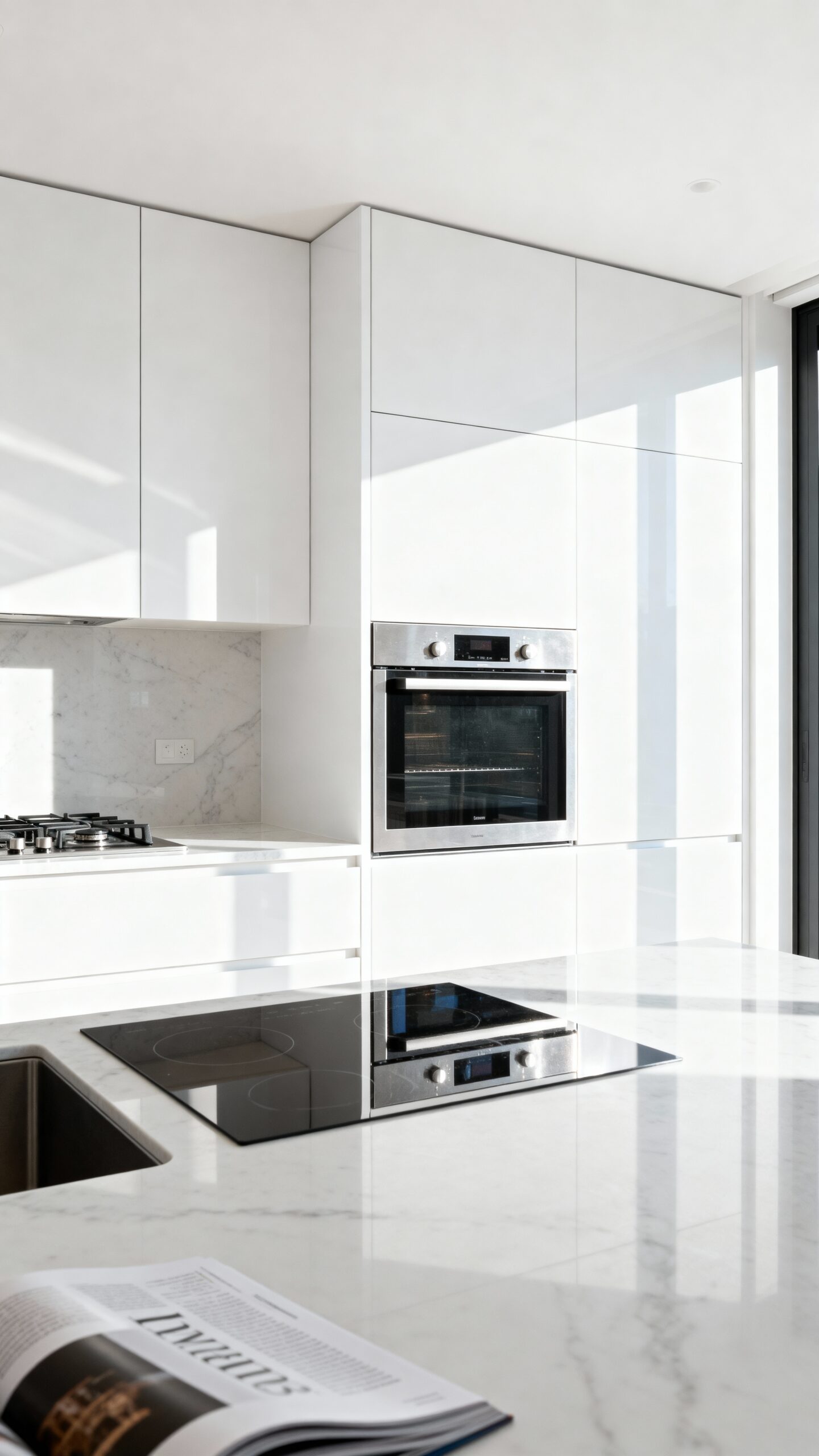 sleek minimalist streamlined contemporary kitchen cabinets