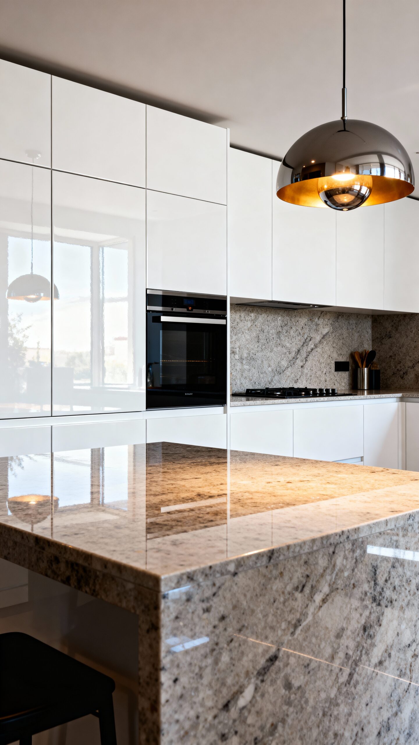 sleek spacious reflective balanced