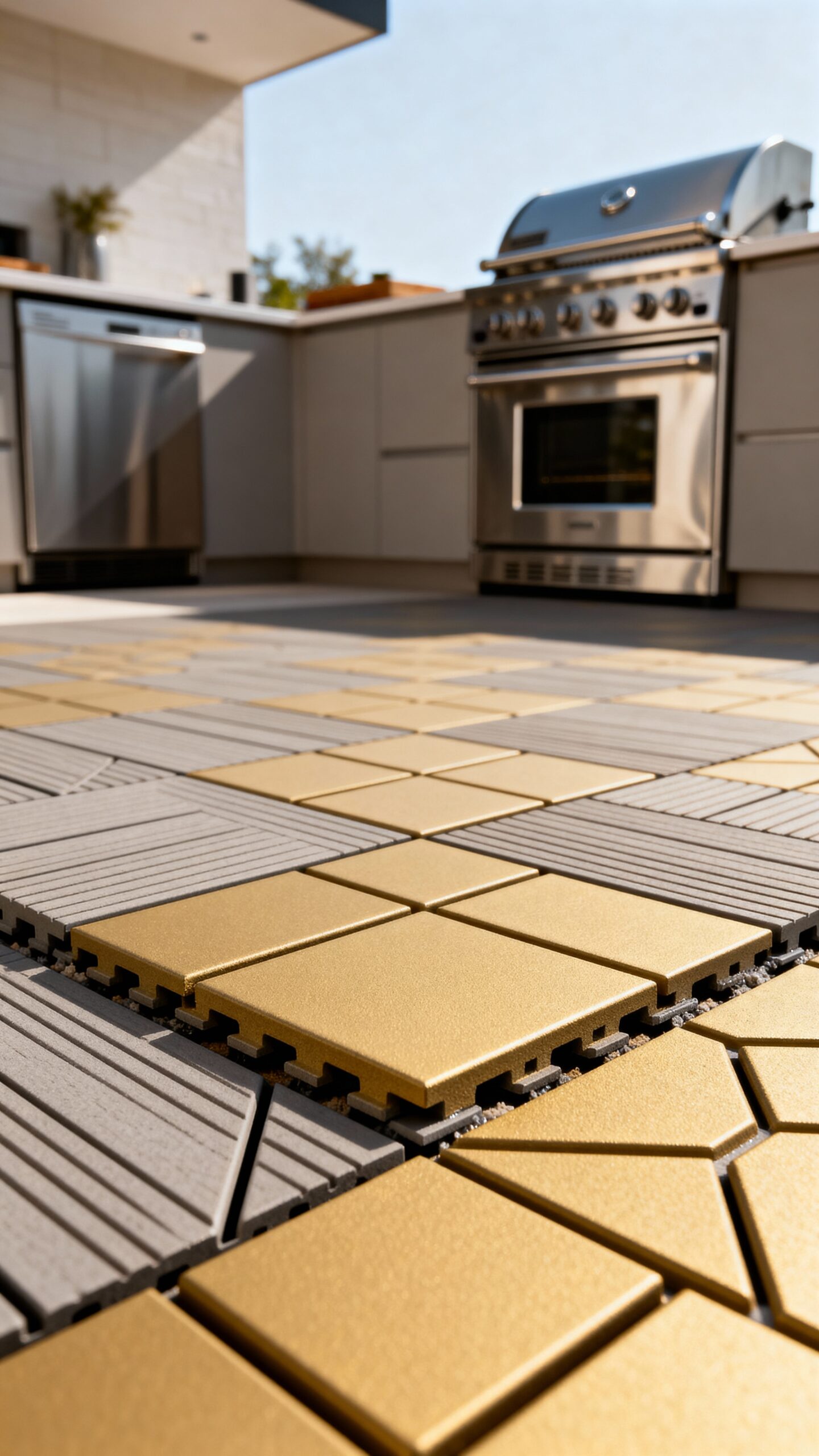snap together outdoor kitchen flooring