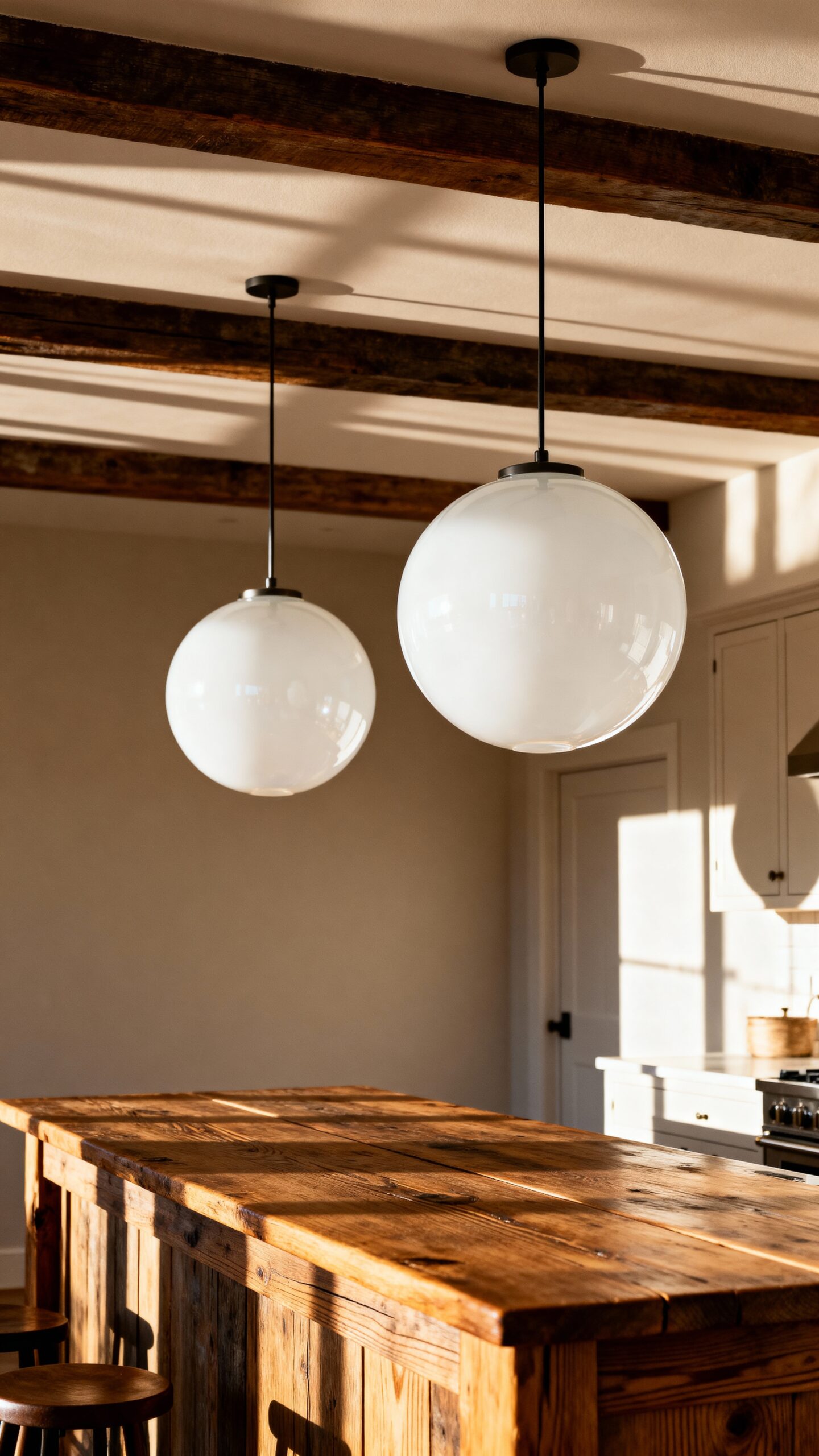 soft diffused farmhouse style lighting