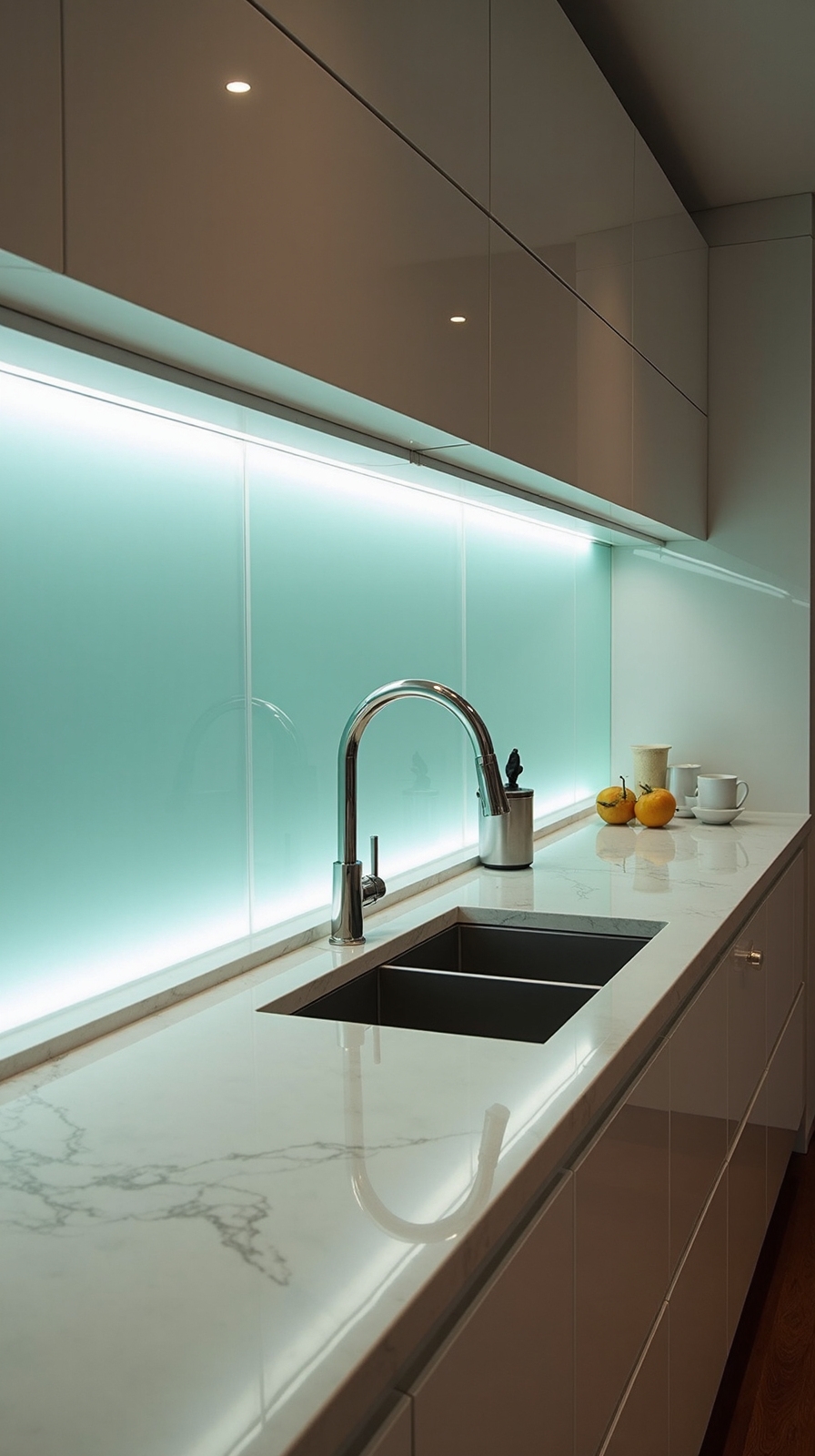 sophisticated ambient lighting for kitchen