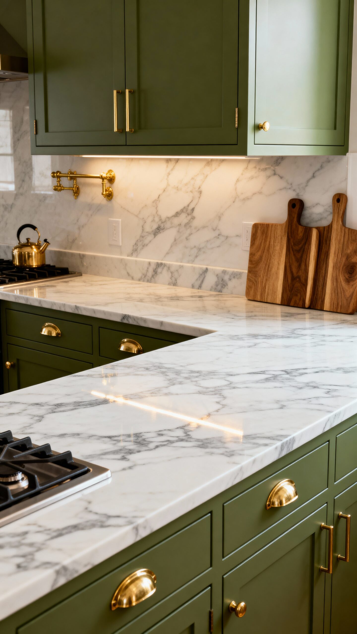 sophisticated calming contrasting refined kitchen