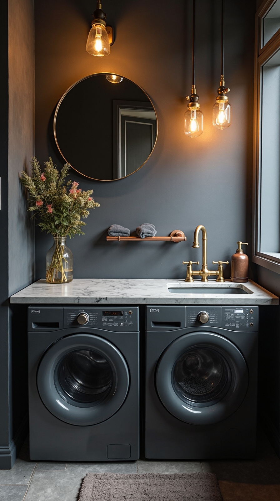 sophisticated charcoal brass and black elegance