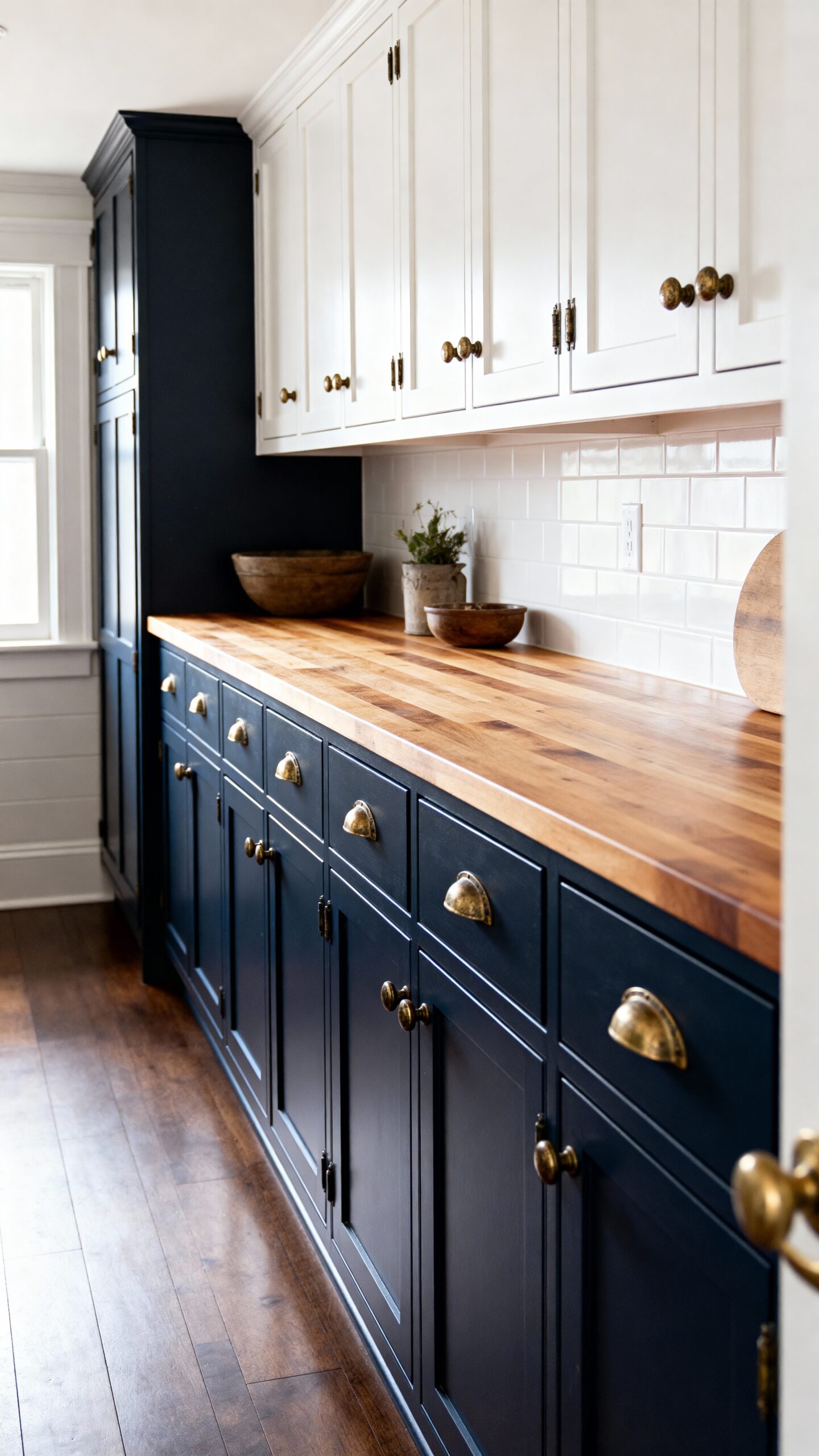 sophisticated farmhouse retreat contrasts bold hues